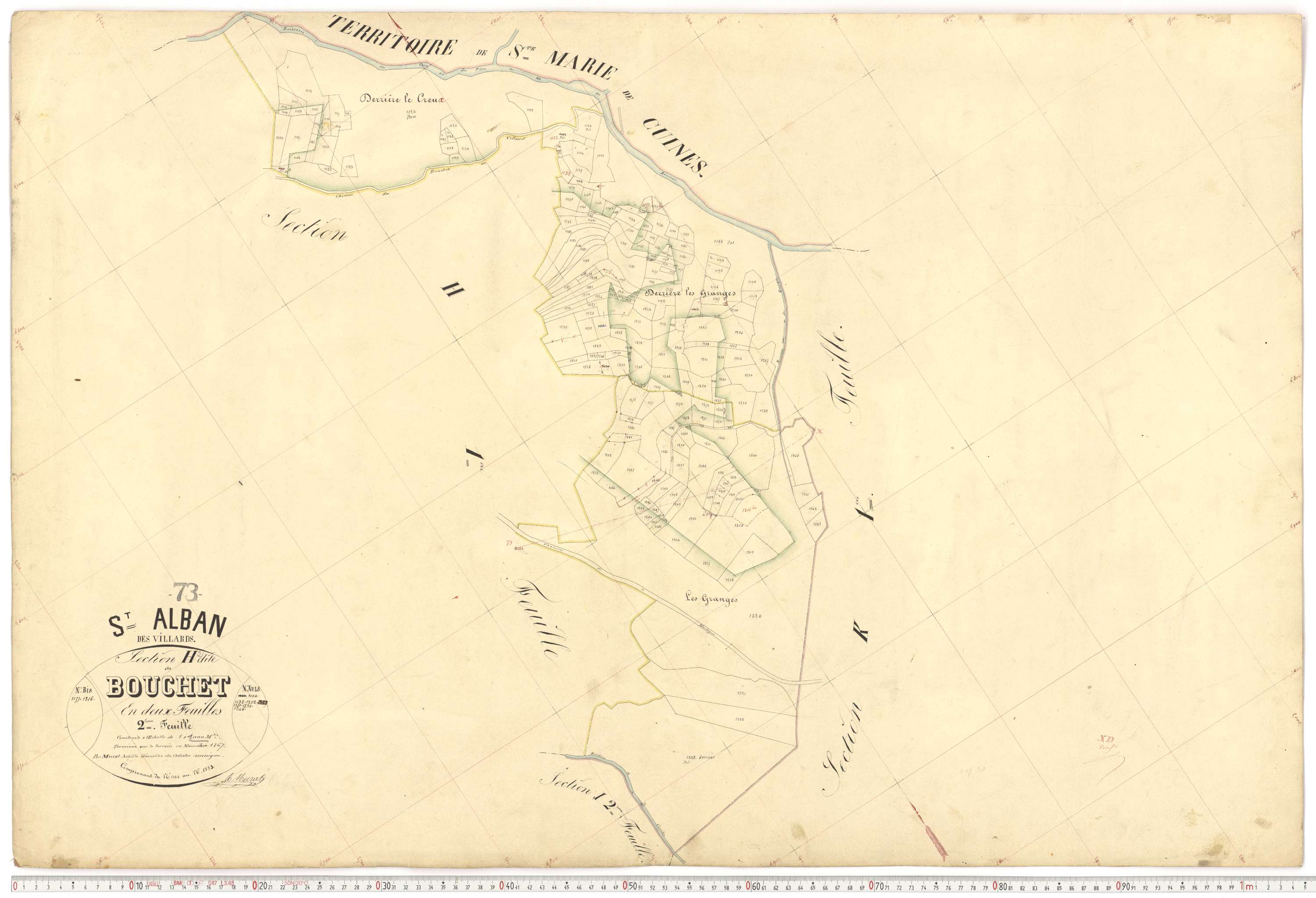Saint-Alban-des-Villards - Plans cadastraux du premier cadastre français.