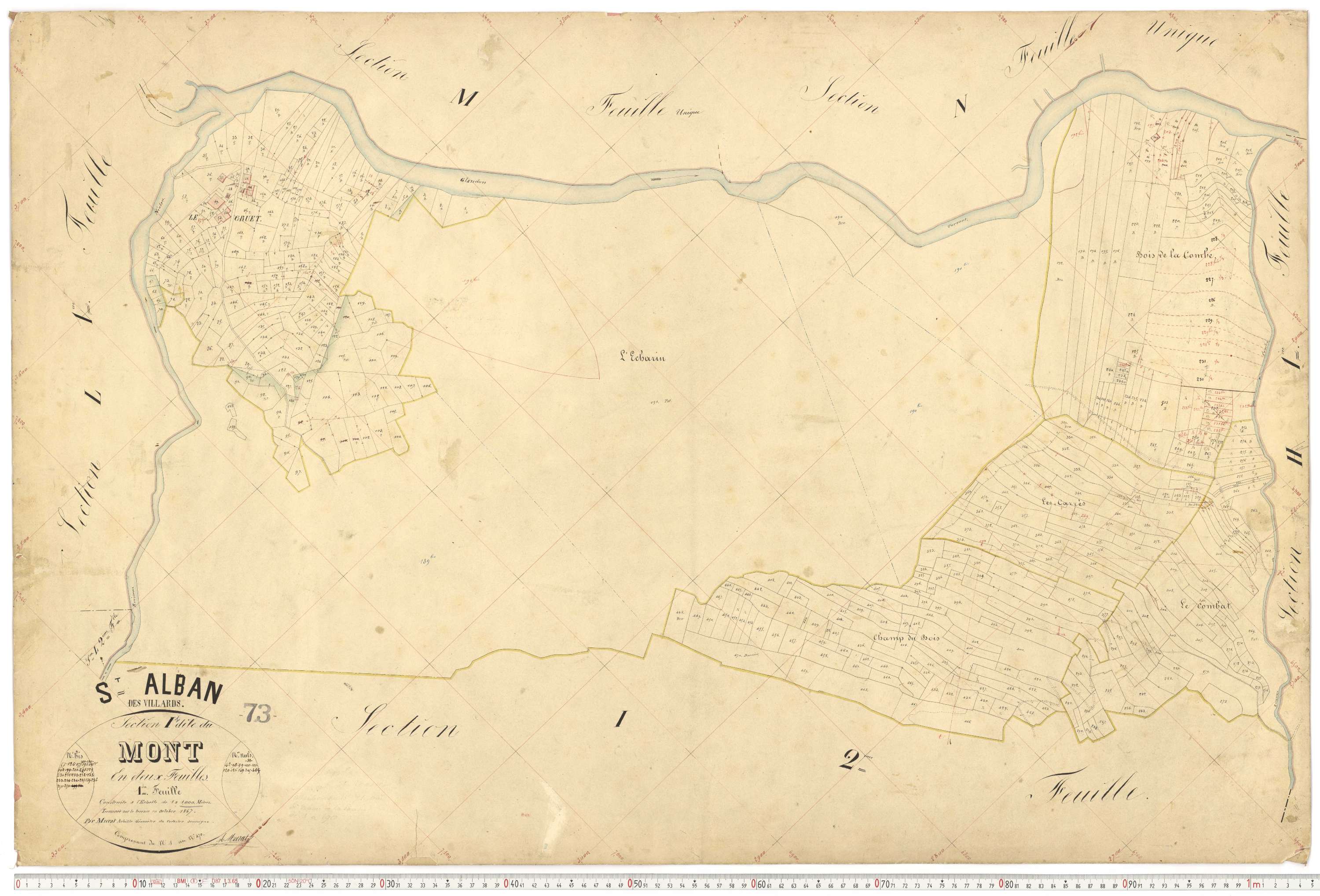 Saint-Alban-des-Villards - Plans cadastraux du premier cadastre français.