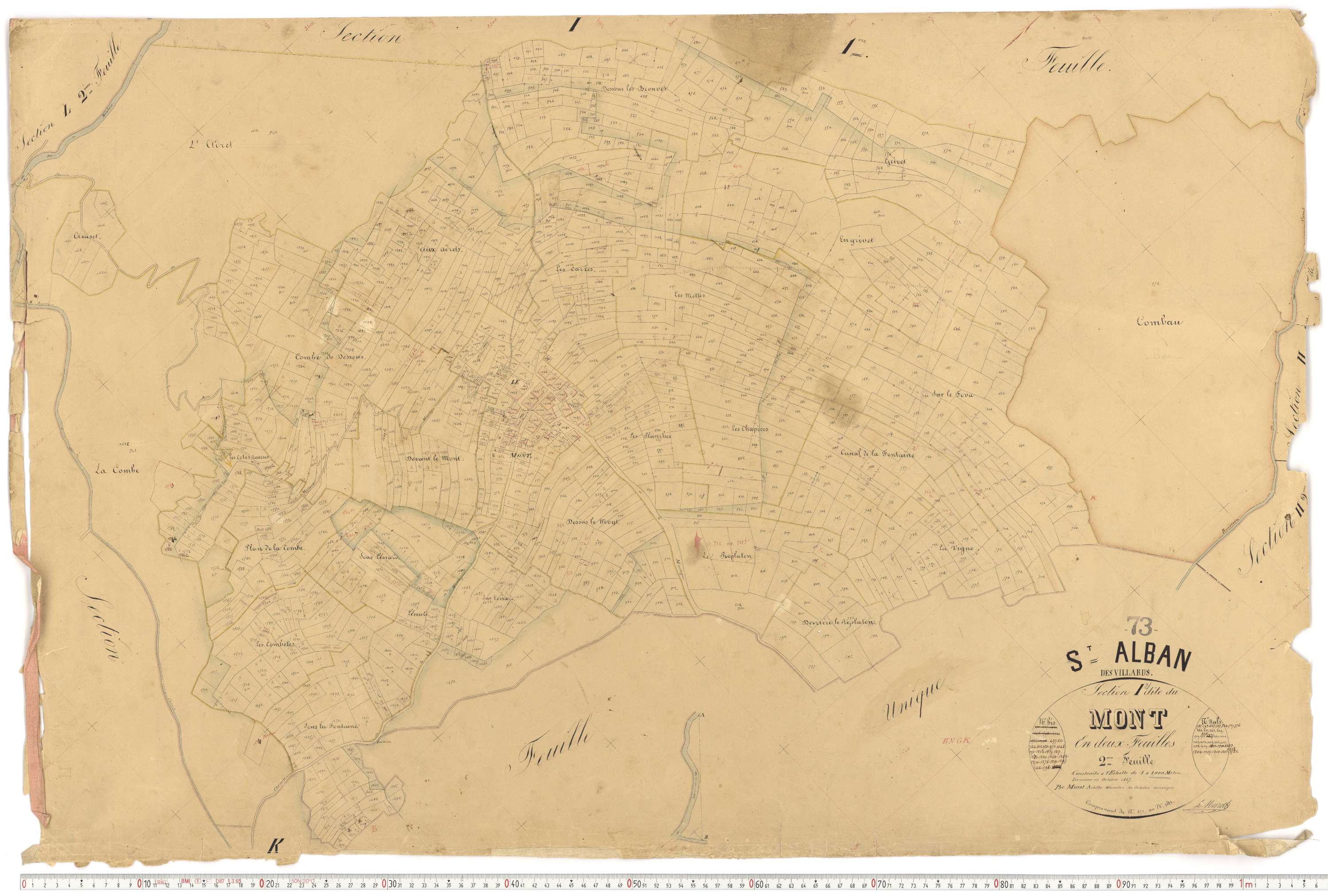 Saint-Alban-des-Villards - Plans cadastraux du premier cadastre français.