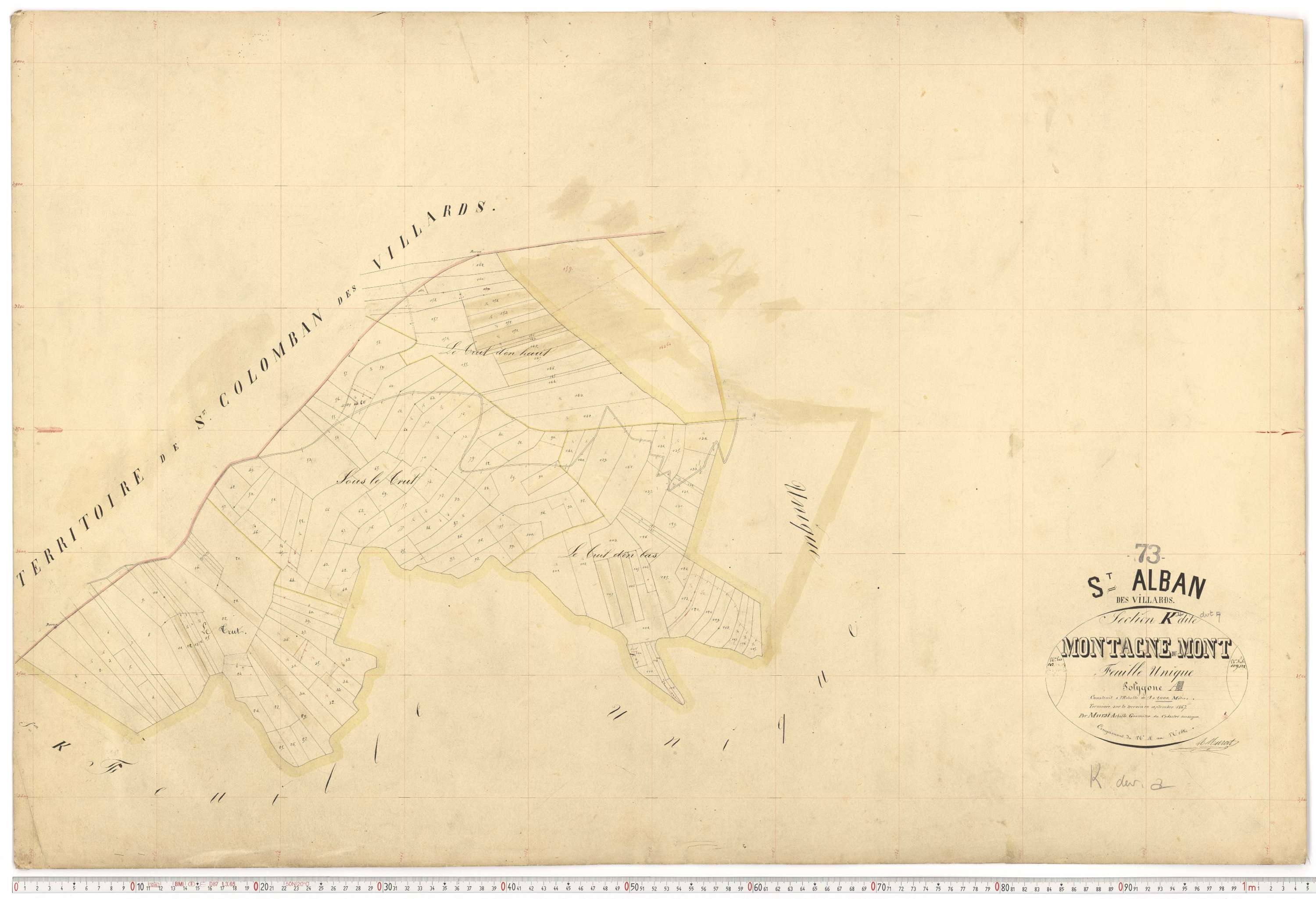 Saint-Alban-des-Villards - Plans cadastraux du premier cadastre français.