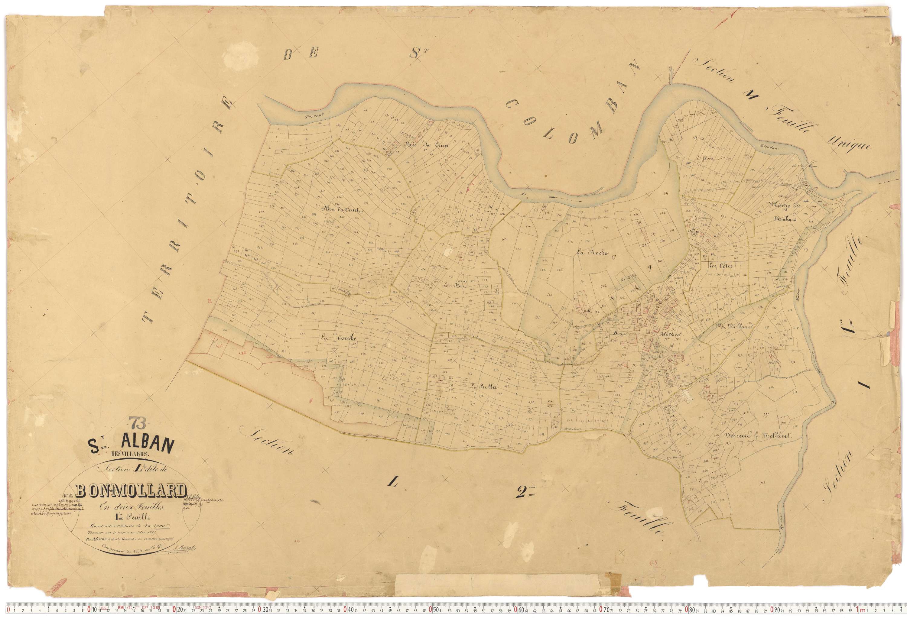 Saint-Alban-des-Villards - Plans cadastraux du premier cadastre français.