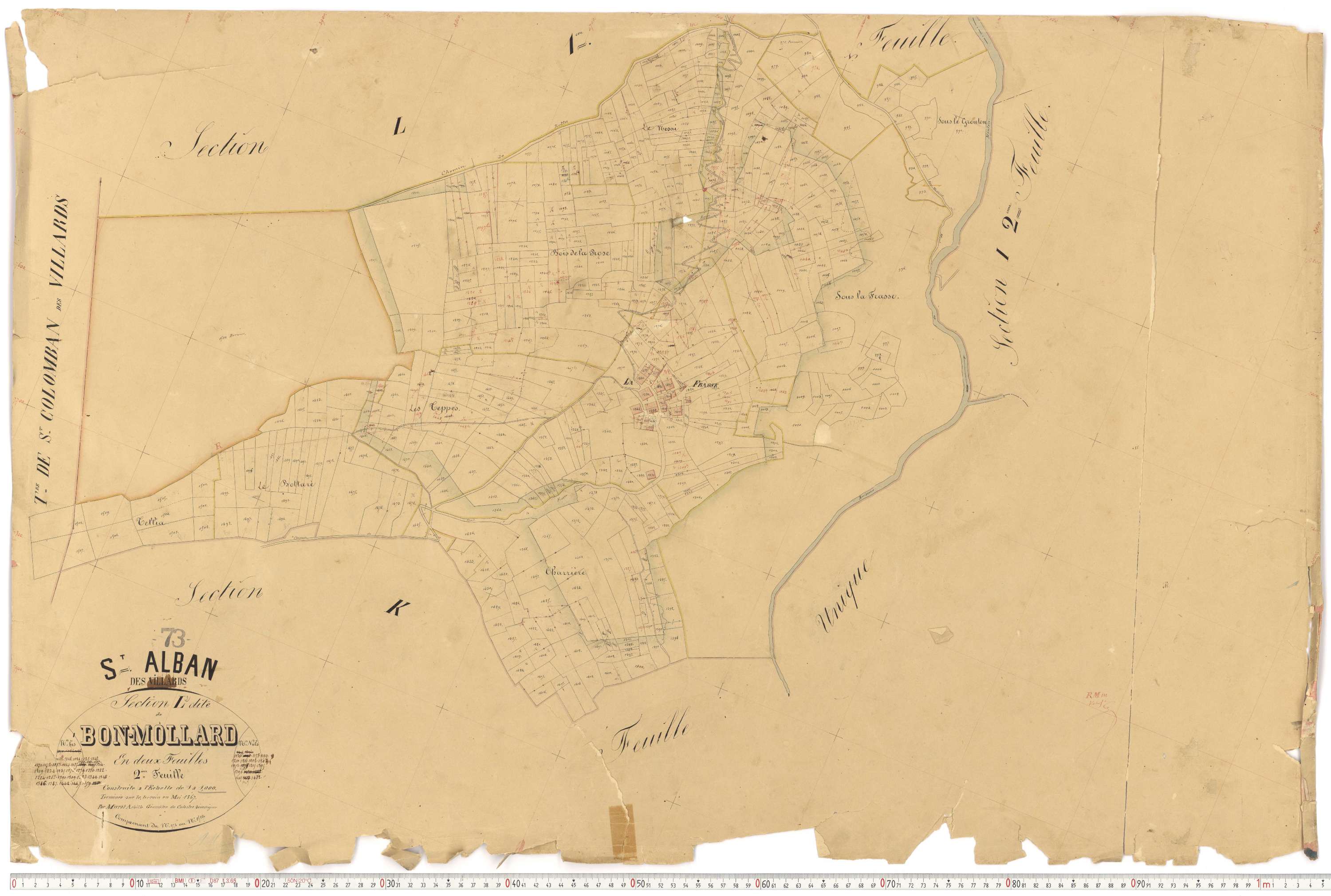 Saint-Alban-des-Villards - Plans cadastraux du premier cadastre français.