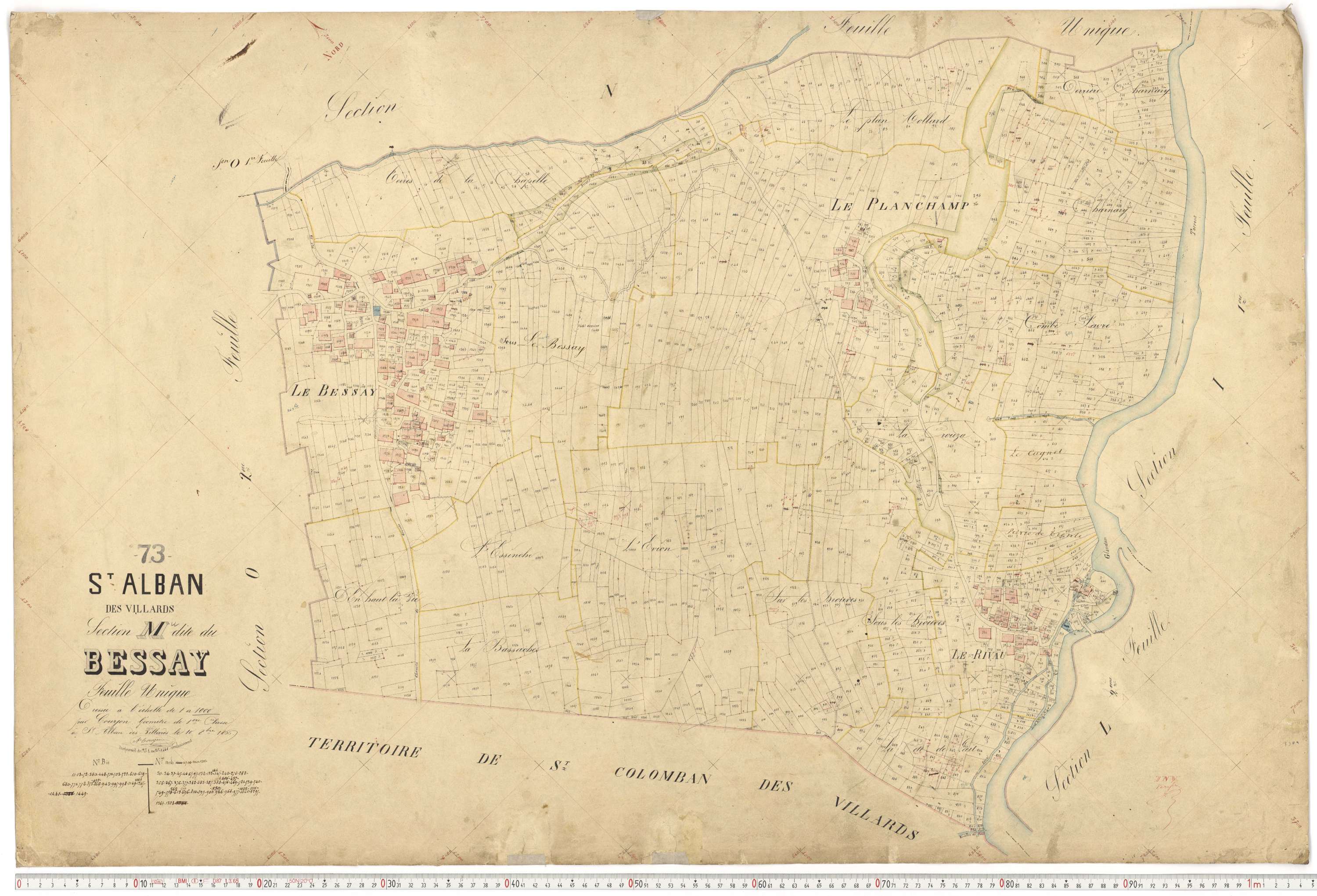 Saint-Alban-des-Villards - Plans cadastraux du premier cadastre français.