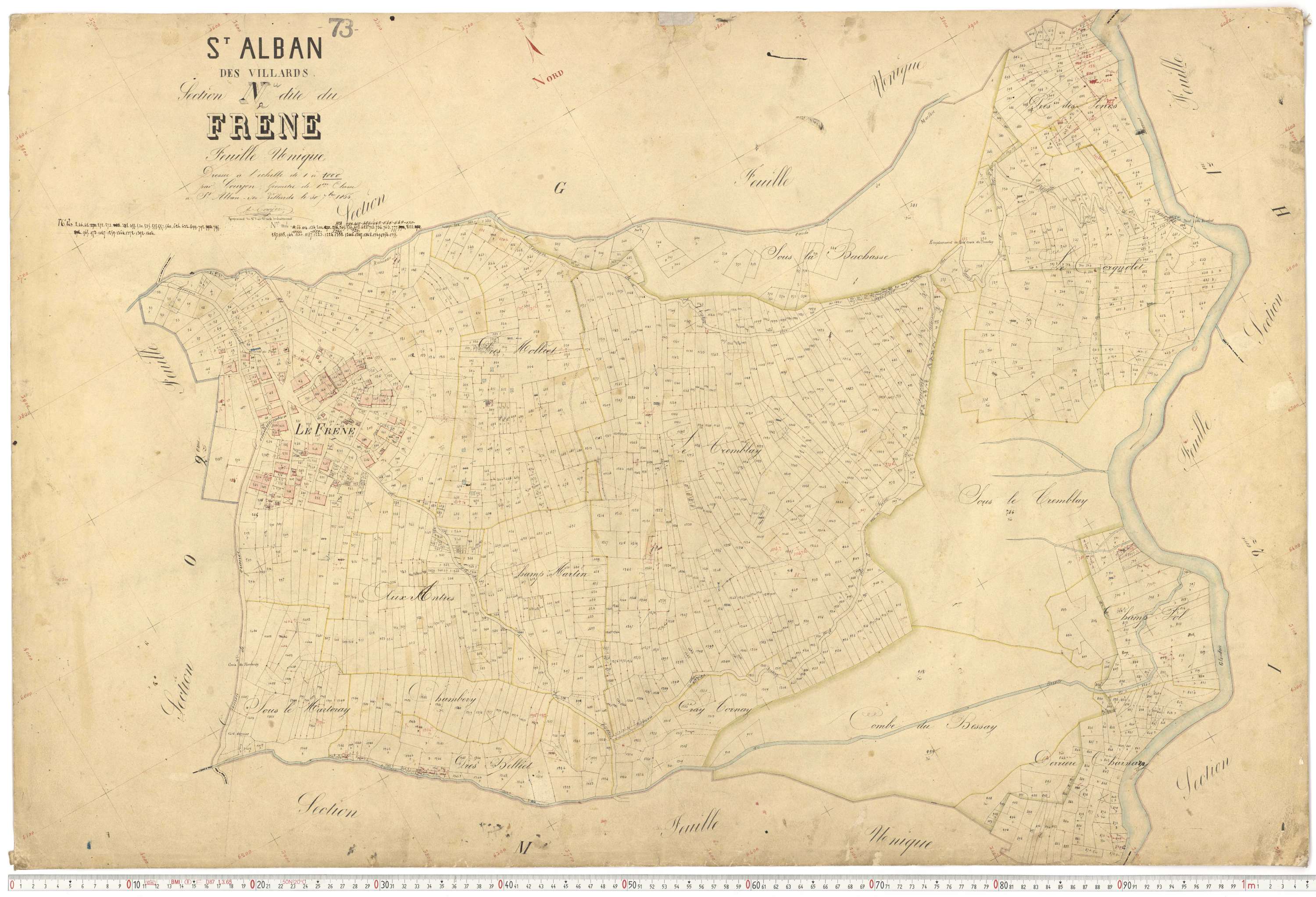Saint-Alban-des-Villards - Plans cadastraux du premier cadastre français.