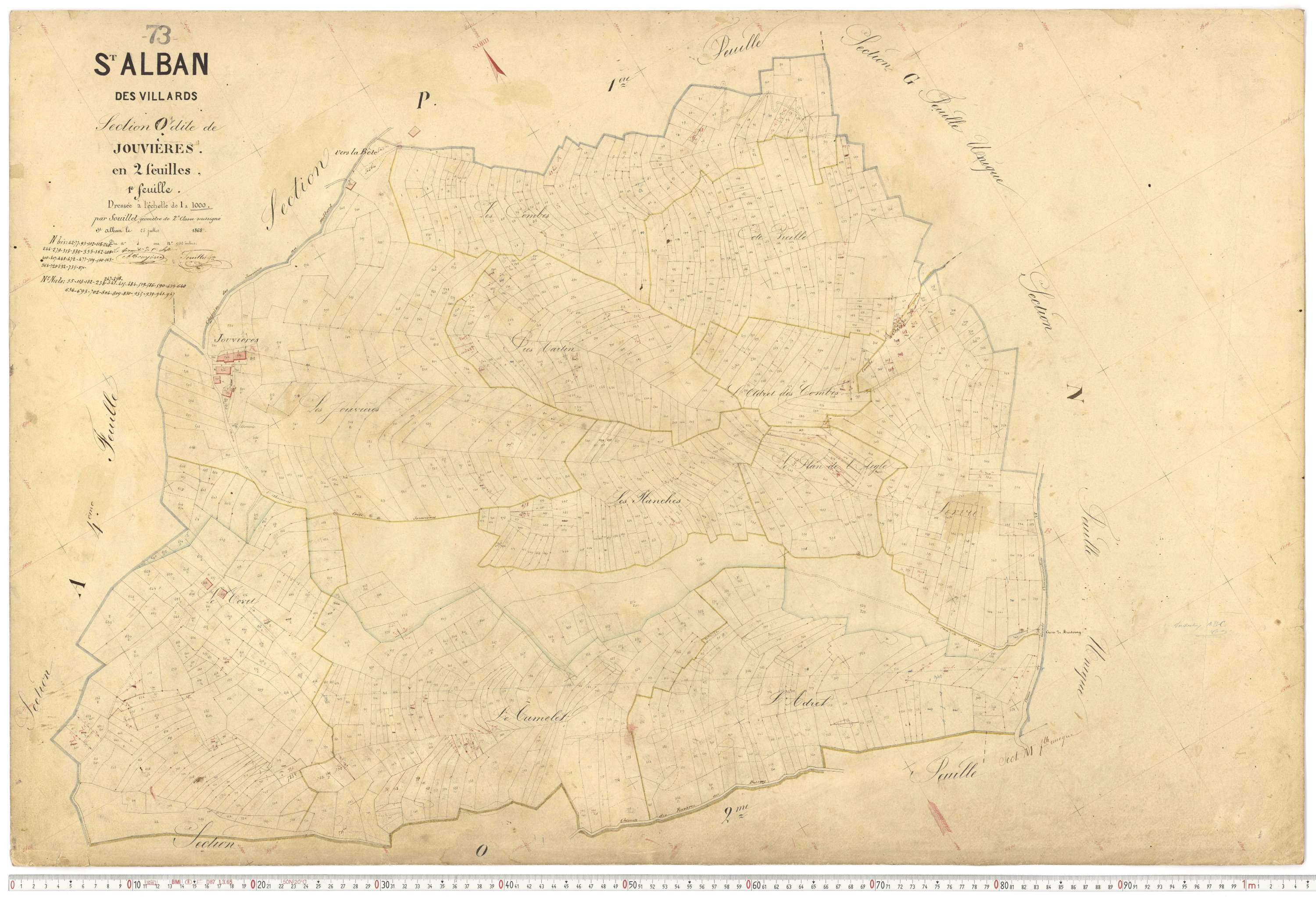 Saint-Alban-des-Villards - Plans cadastraux du premier cadastre français.