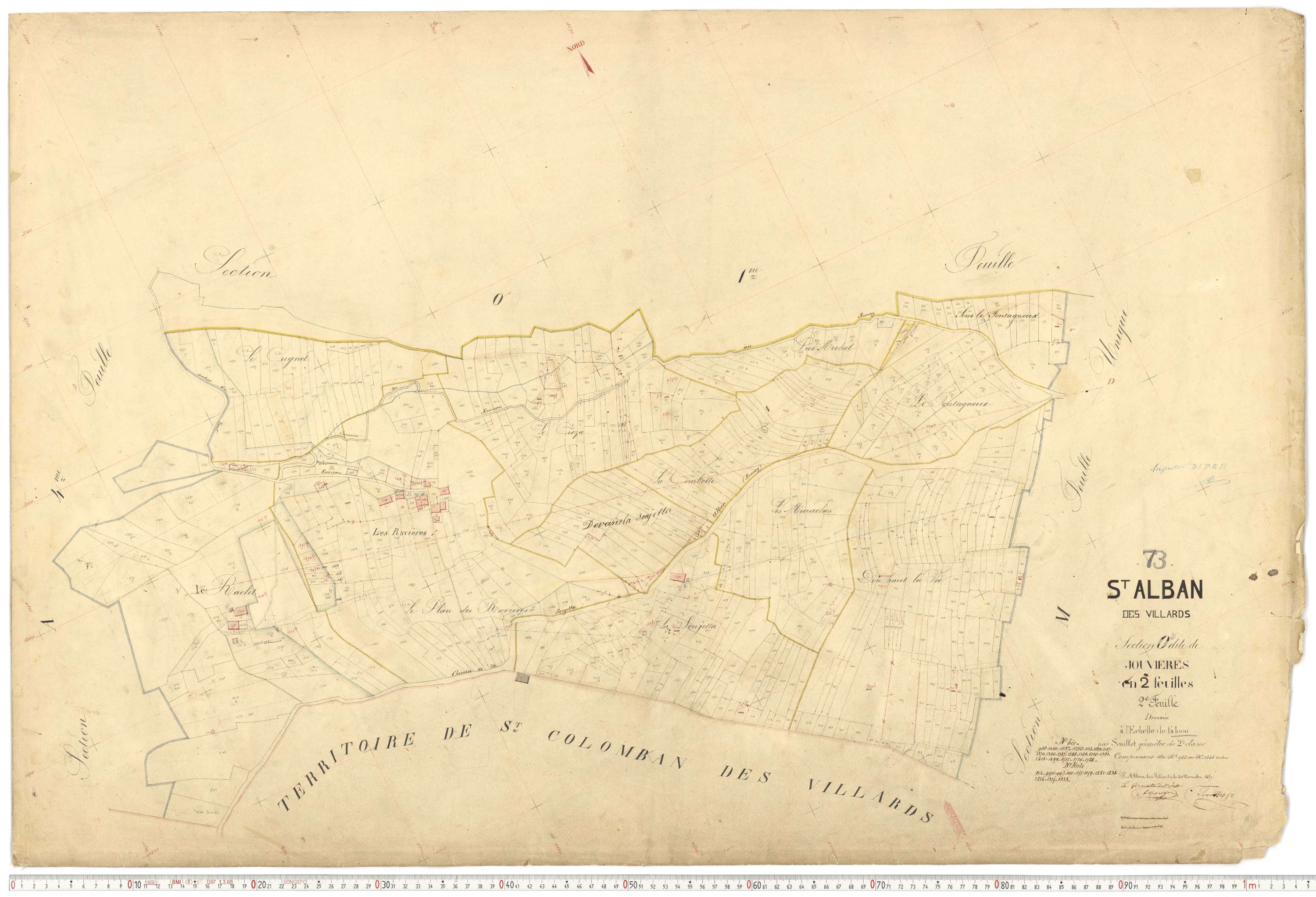 Saint-Alban-des-Villards - Plans cadastraux du premier cadastre français.