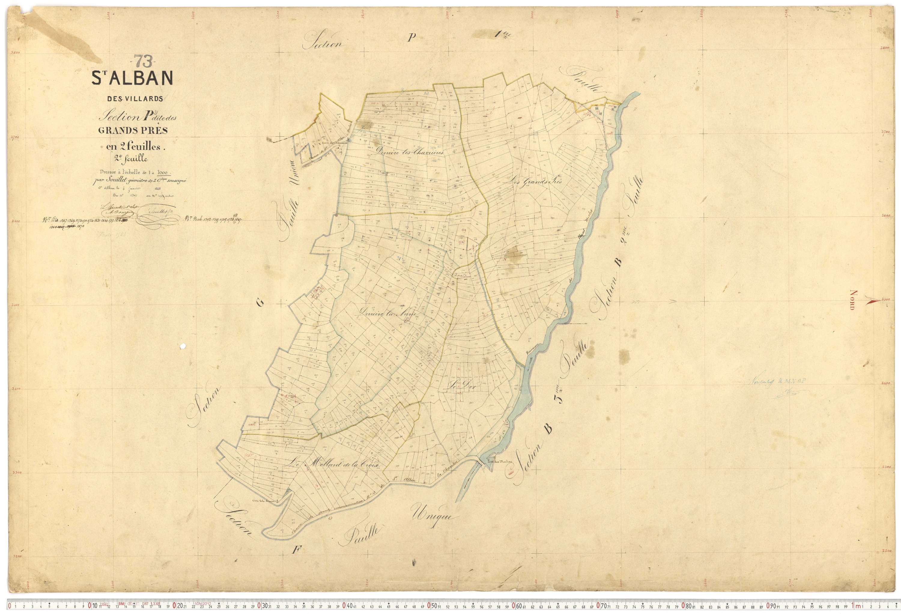 Saint-Alban-des-Villards - Plans cadastraux du premier cadastre français.