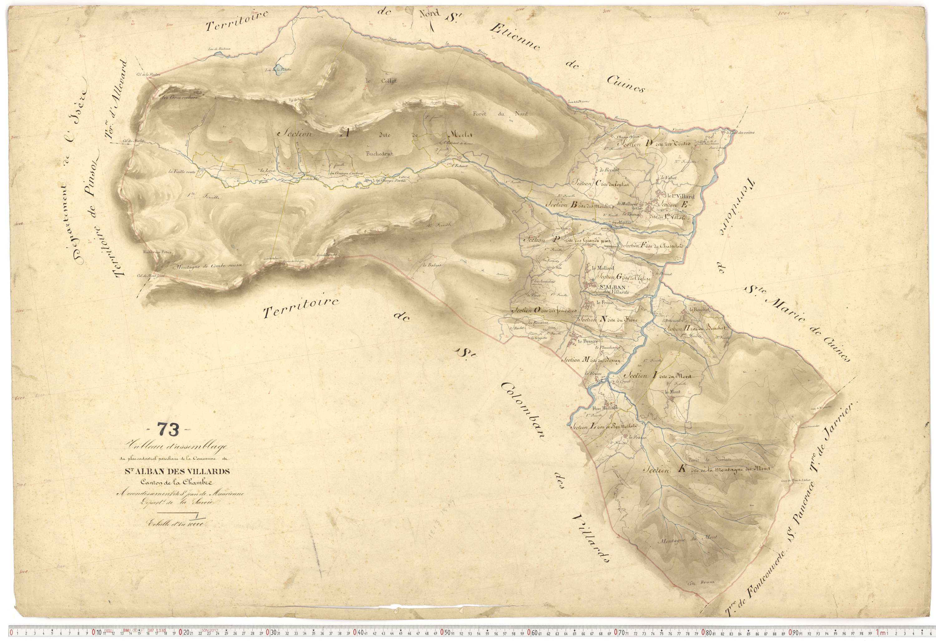 Saint-Alban-des-Villards - Plans cadastraux du premier cadastre français.