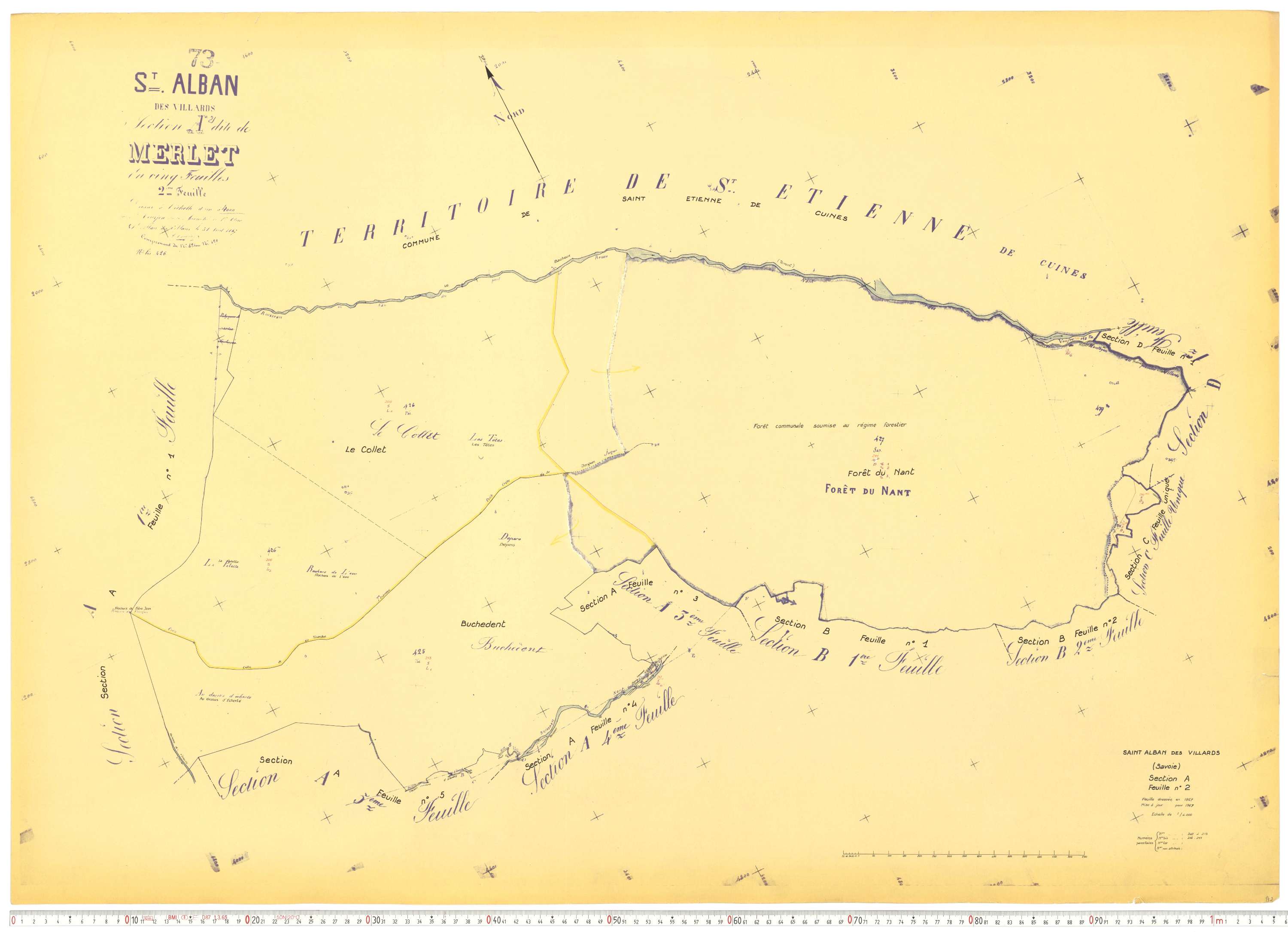 Saint-Alban-des-Villards - Plans cadastraux du cadastre rénové, version de travail.