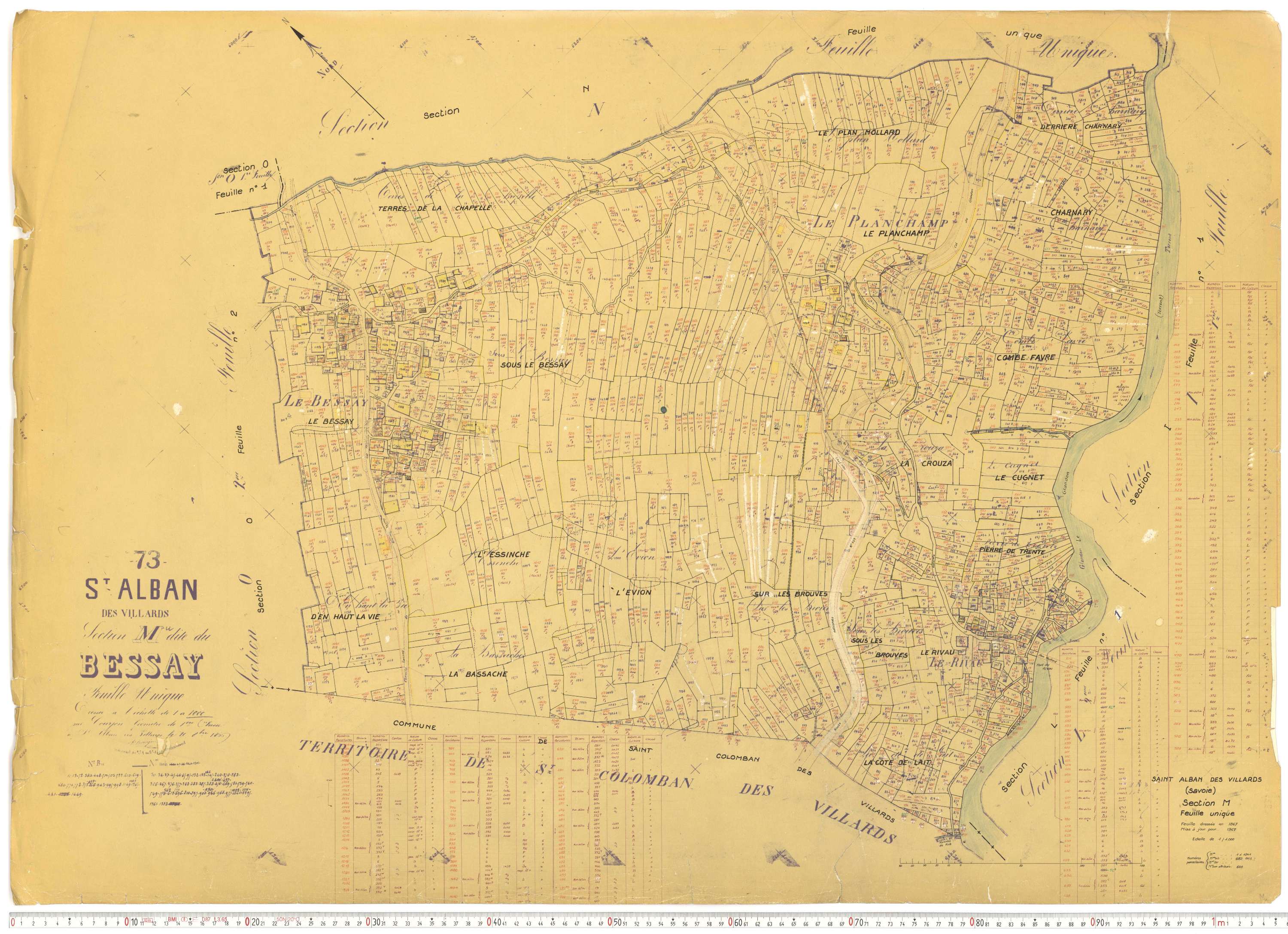 Saint-Alban-des-Villards - Plans cadastraux du cadastre rénové, version de travail.