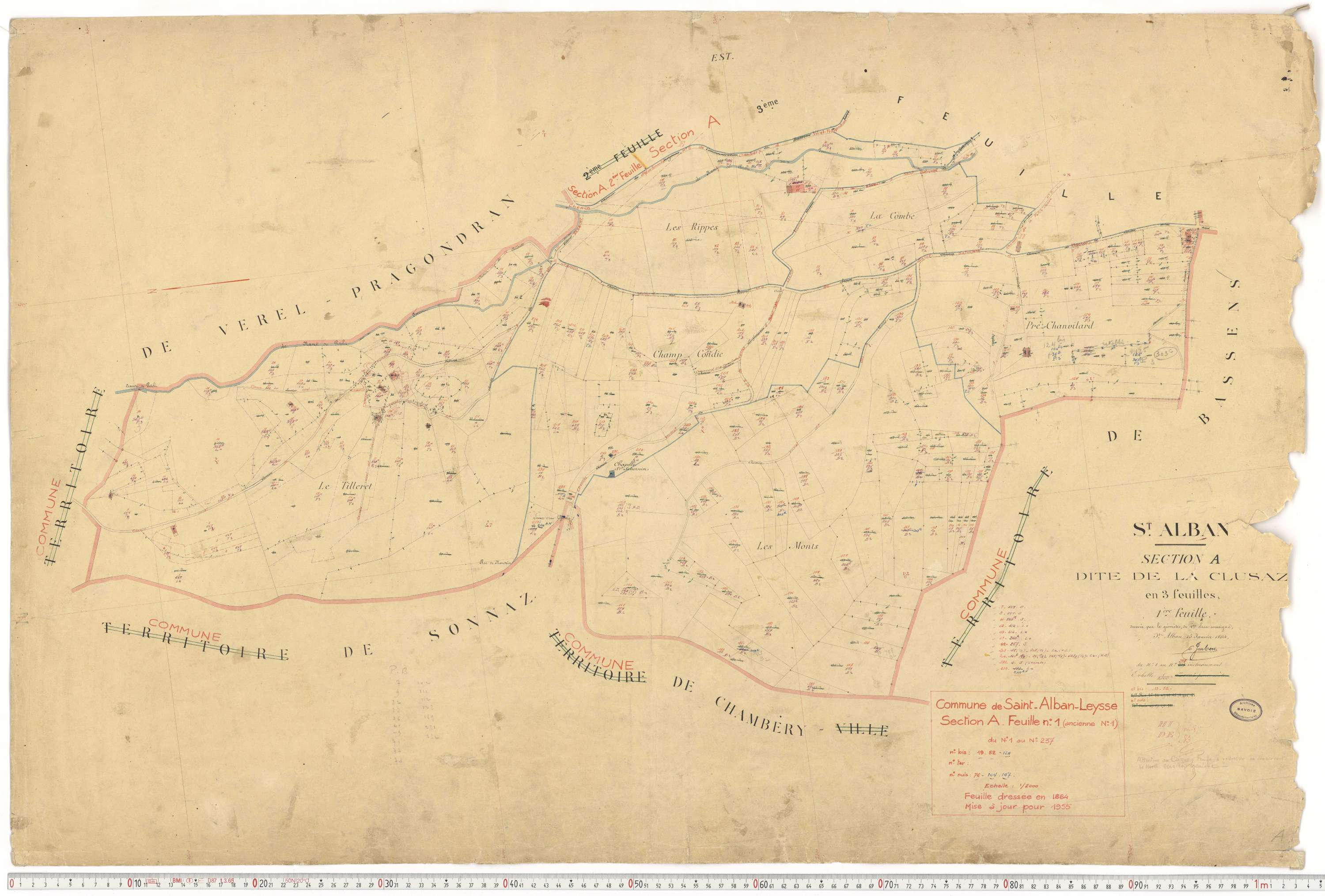Saint-Alban-Leysse - Cadastre français (1864).