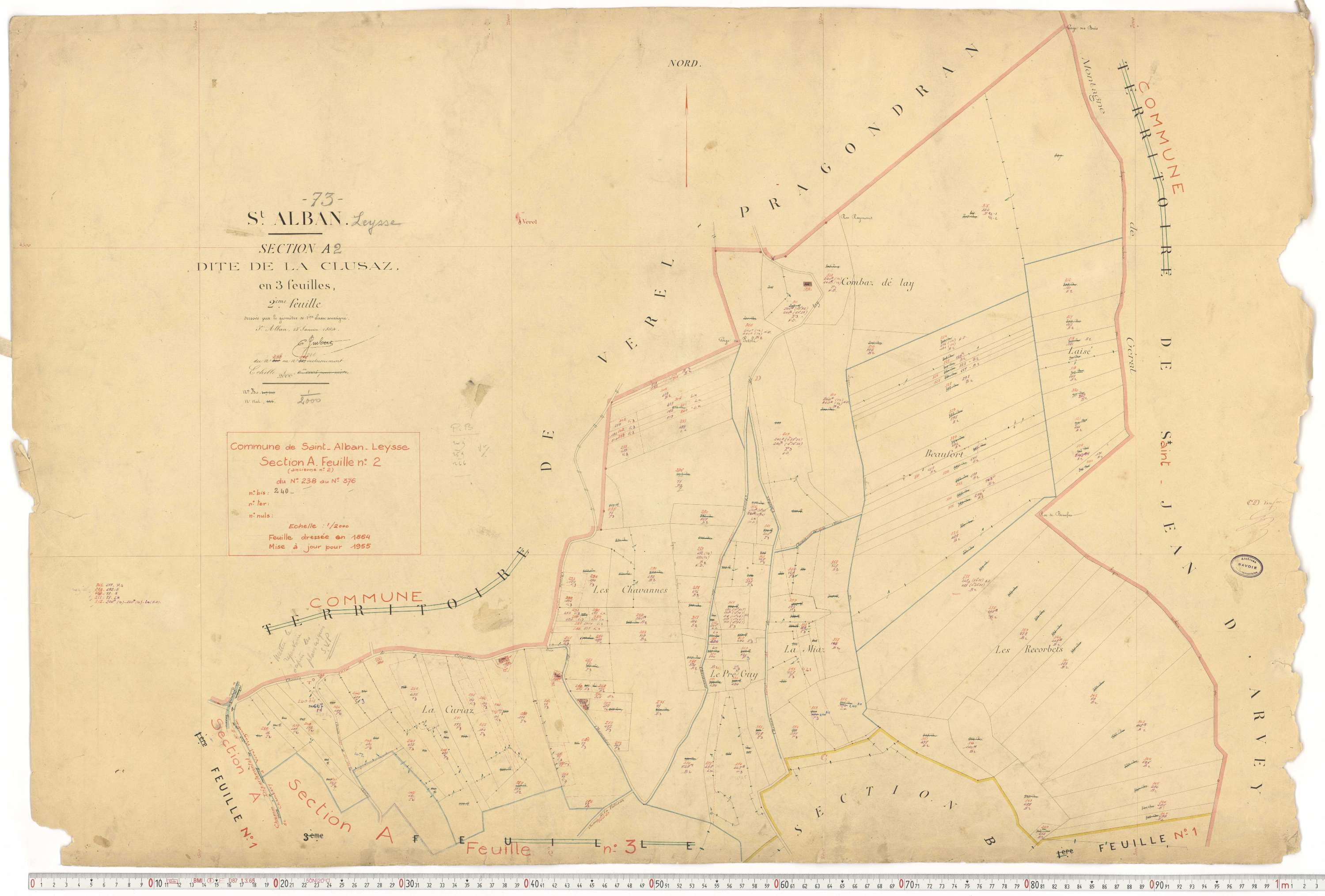 Saint-Alban-Leysse - Cadastre français (1864).