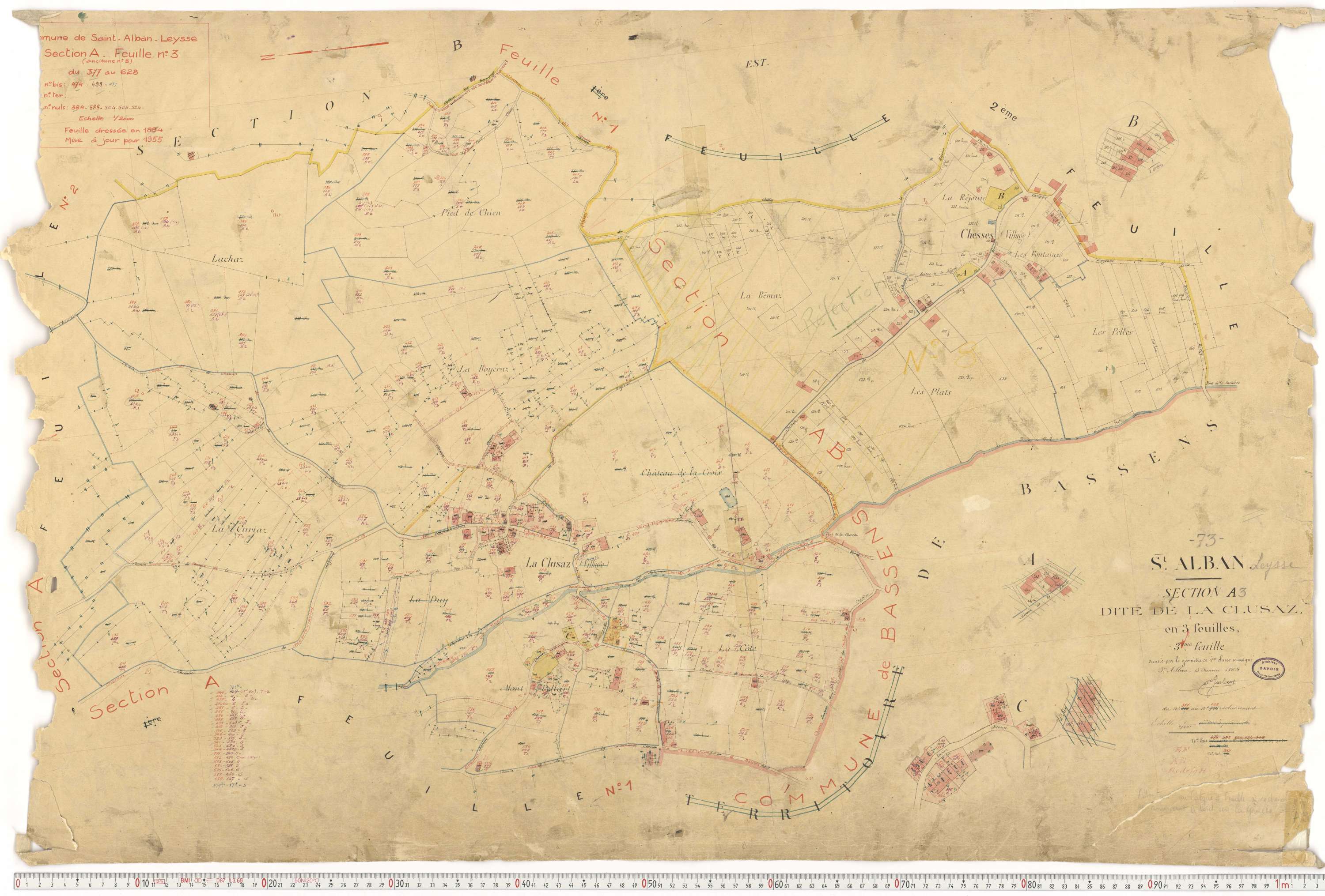 Saint-Alban-Leysse - Cadastre français (1864).