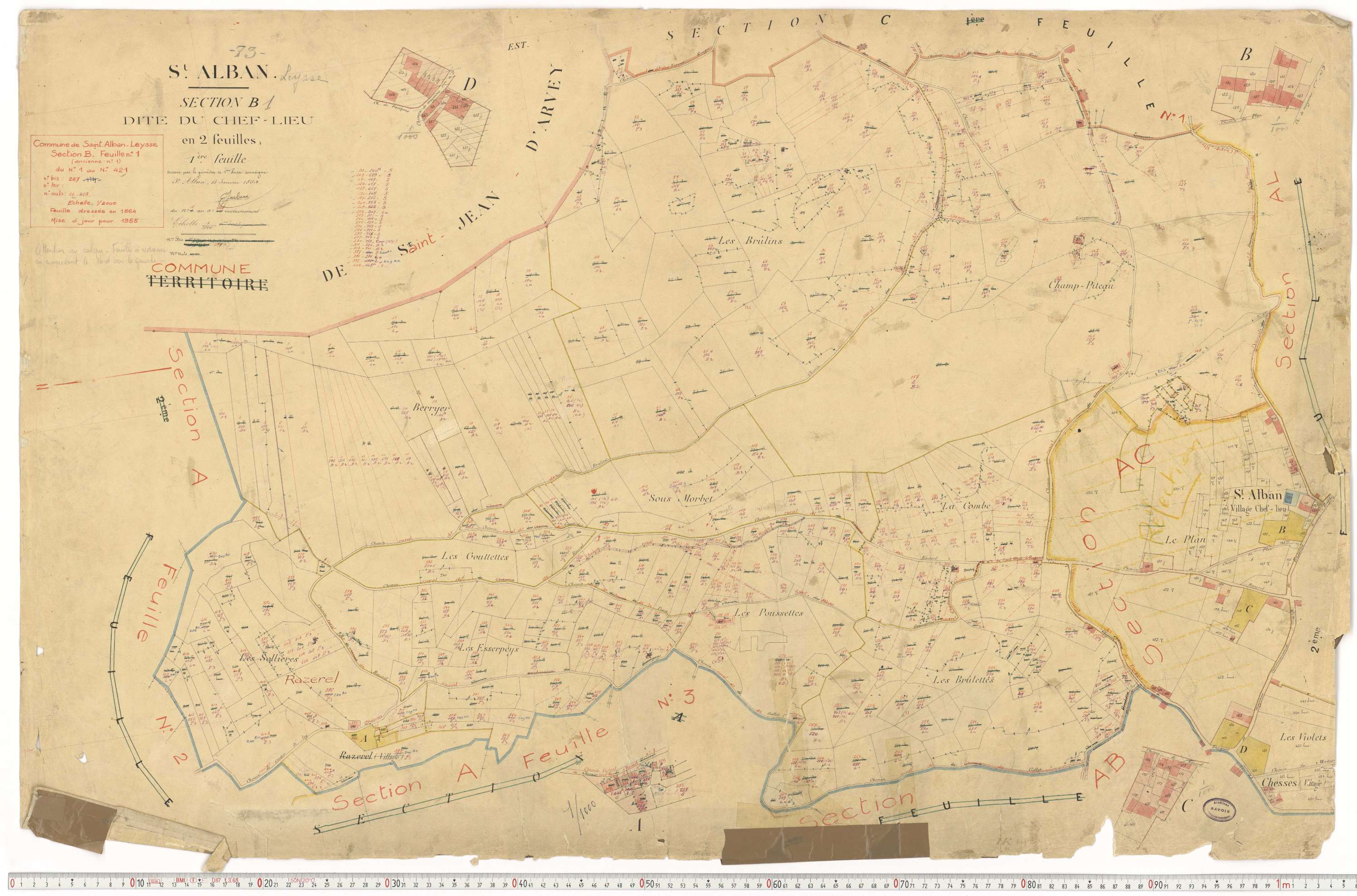 Saint-Alban-Leysse - Cadastre français (1864).