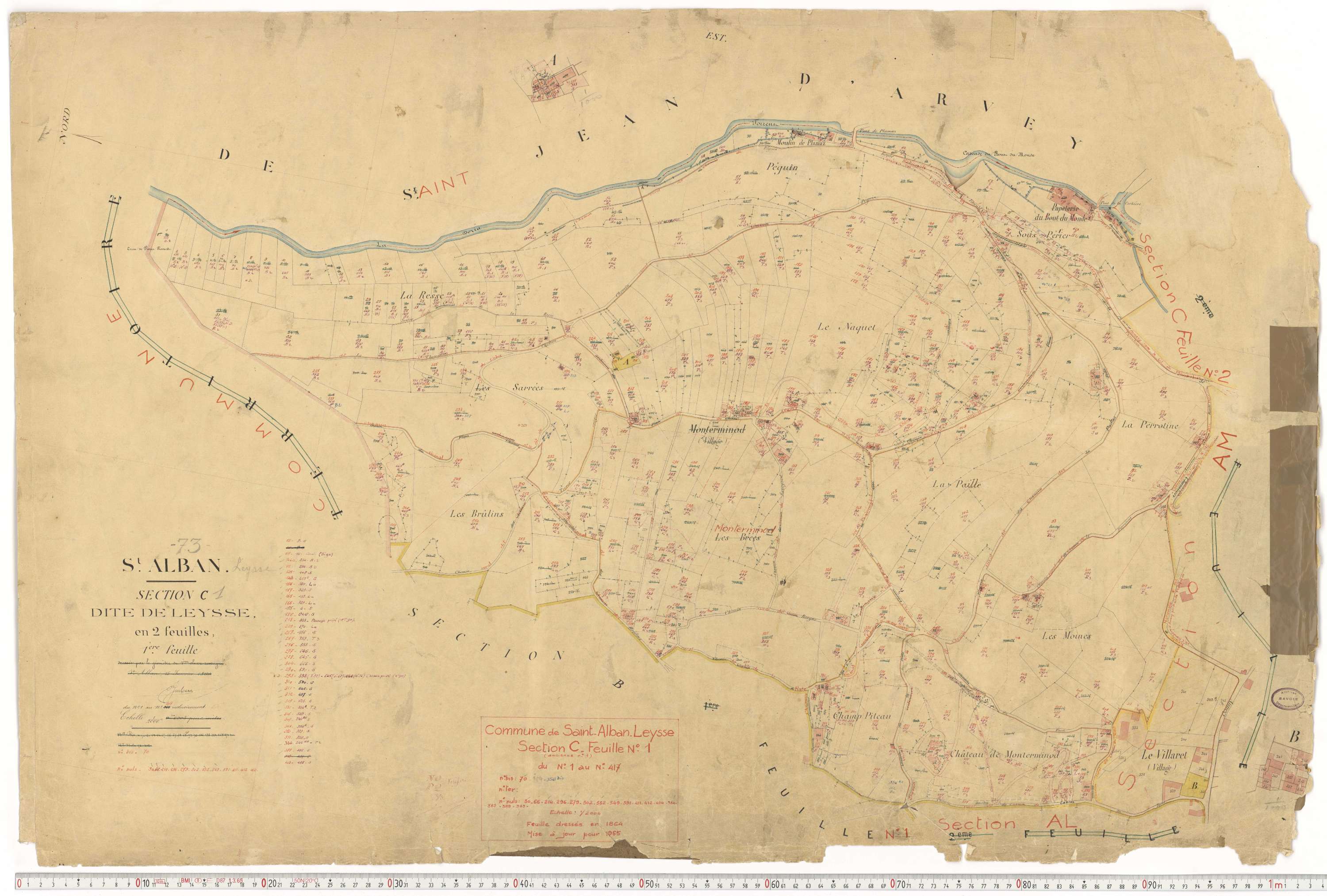 Saint-Alban-Leysse - Cadastre français (1864).