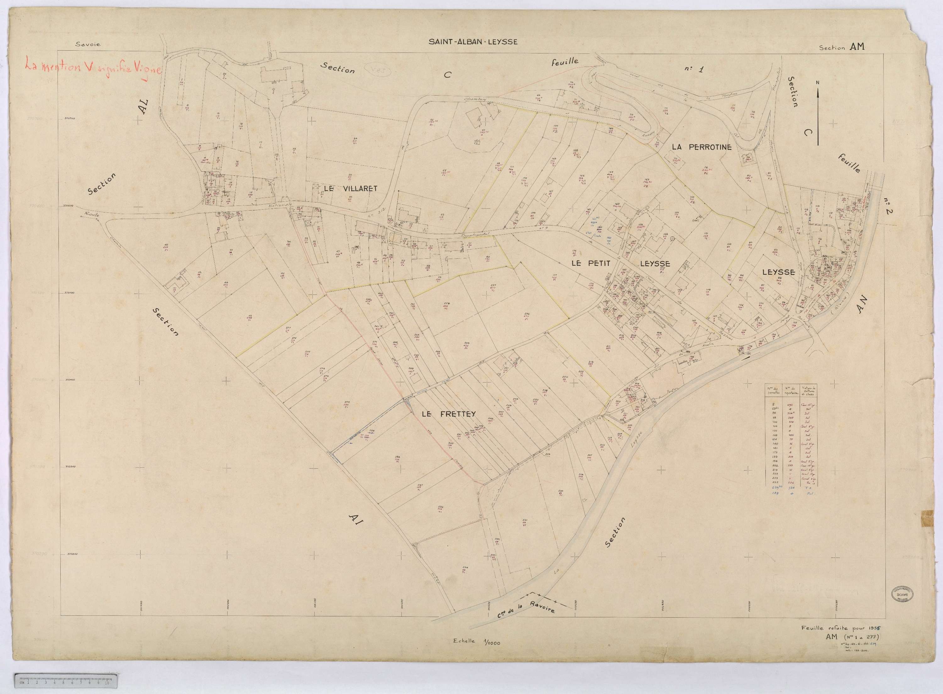 Saint-Alban-Leysse - Cadastre rénové, version définitive (1956).
