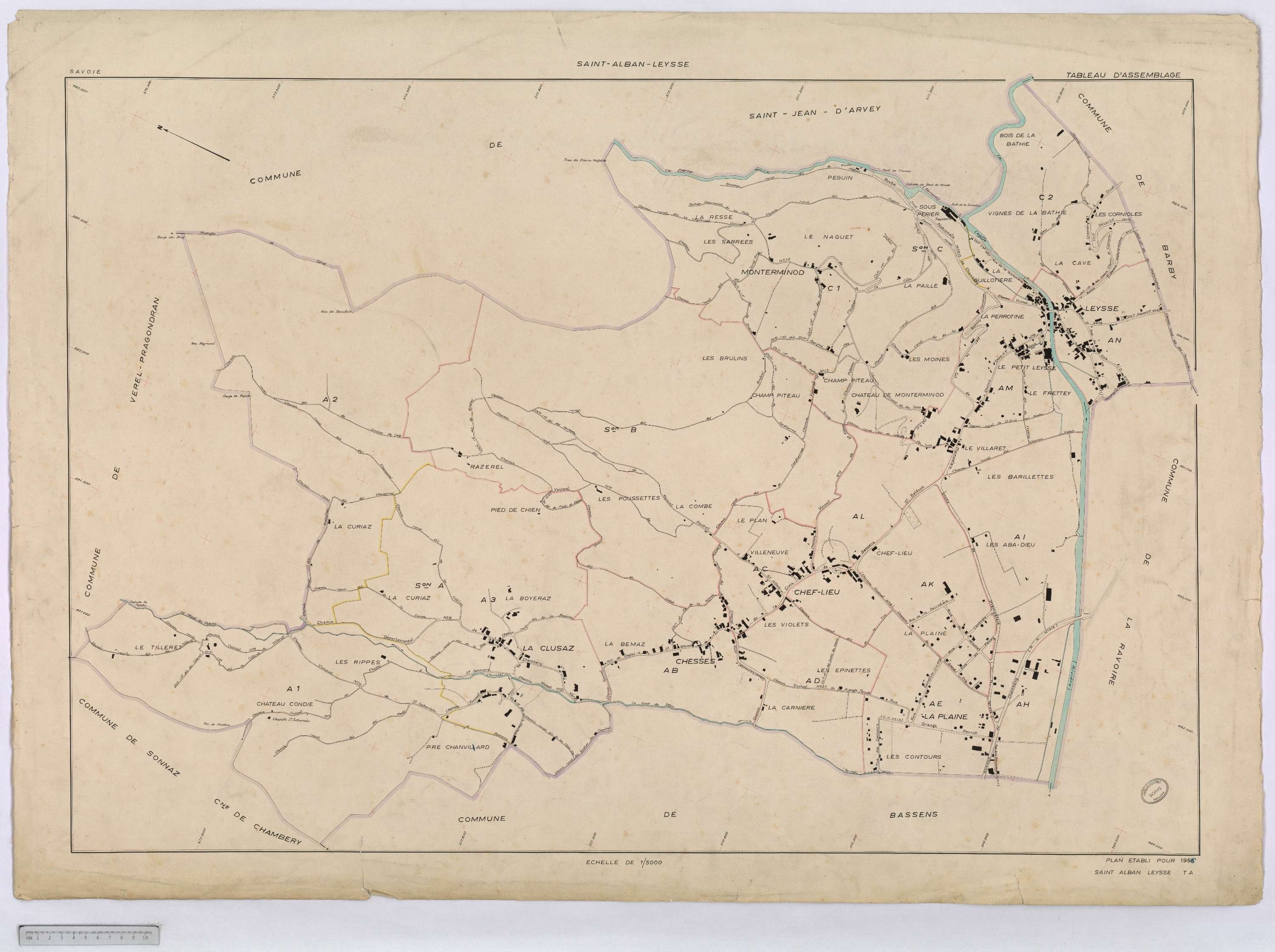 Saint-Alban-Leysse - Cadastre rénové, version définitive (1956).