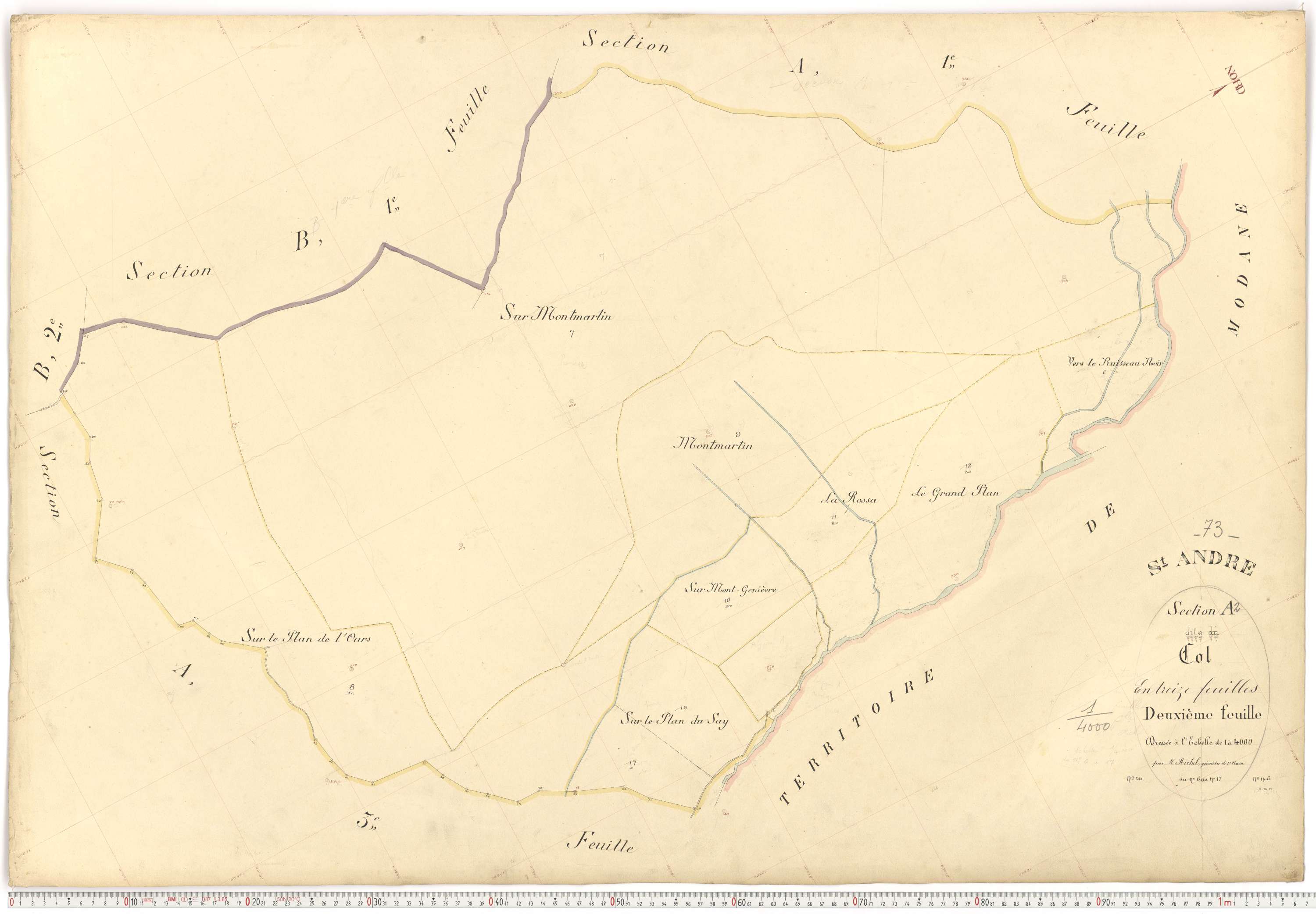Saint-André - Plans cadastraux du premier cadastre français.