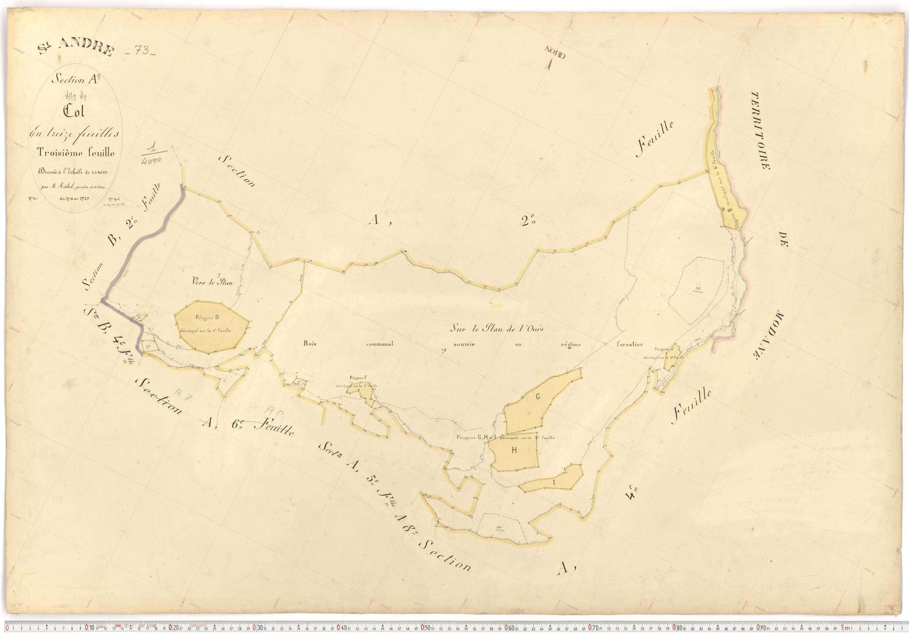 Saint-André - Plans cadastraux du premier cadastre français.