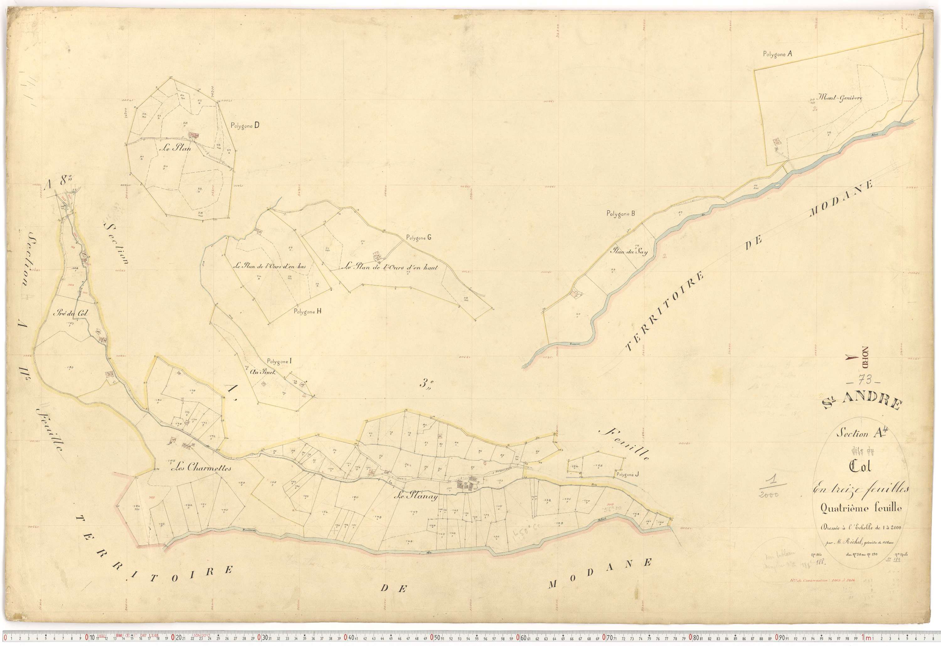 Saint-André - Plans cadastraux du premier cadastre français.