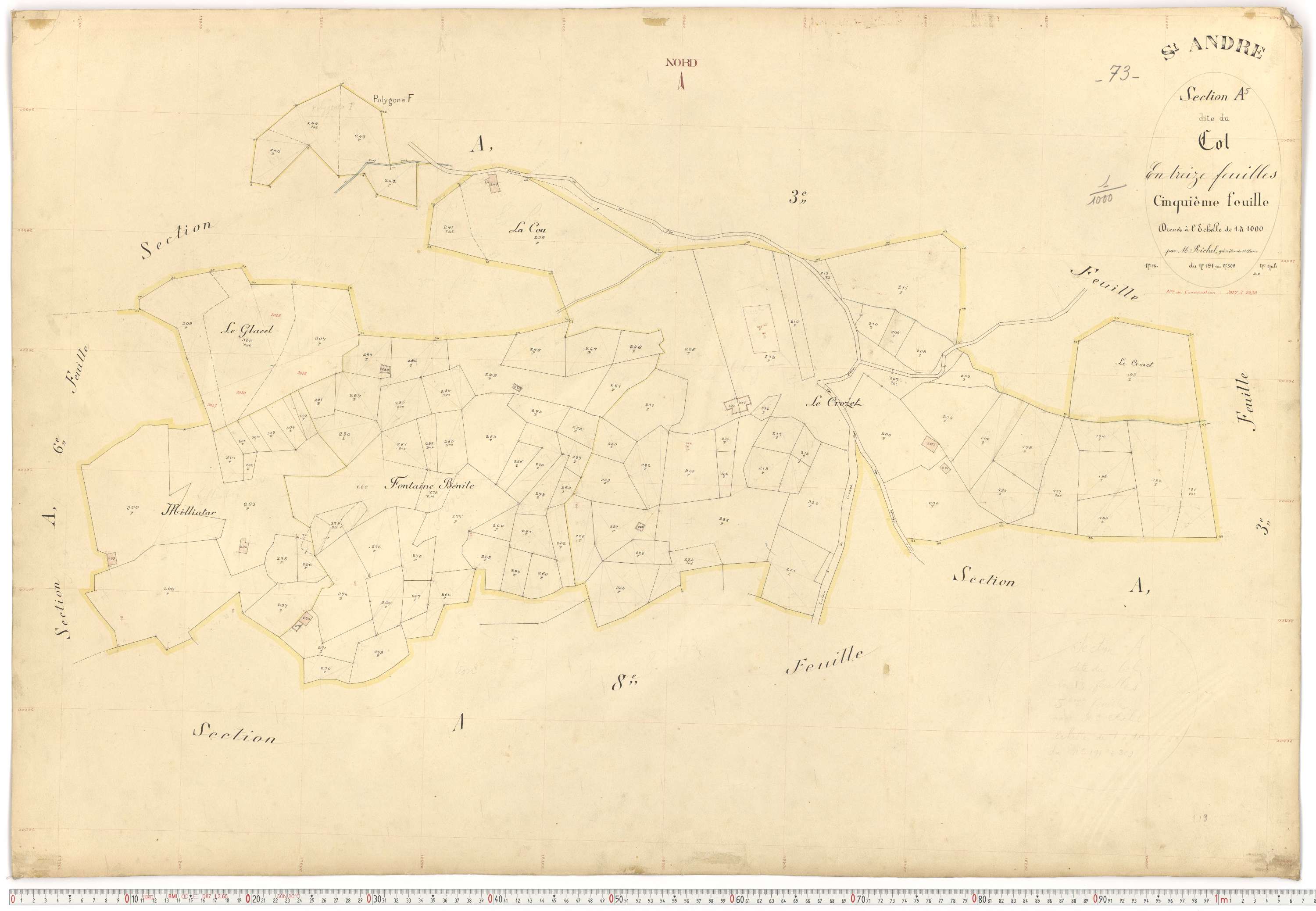 Saint-André - Plans cadastraux du premier cadastre français.