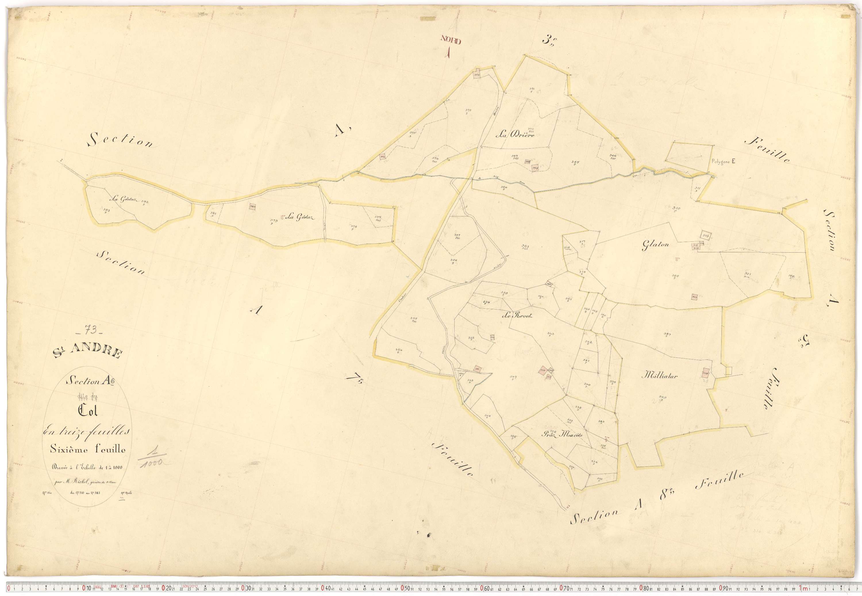 Saint-André - Plans cadastraux du premier cadastre français.