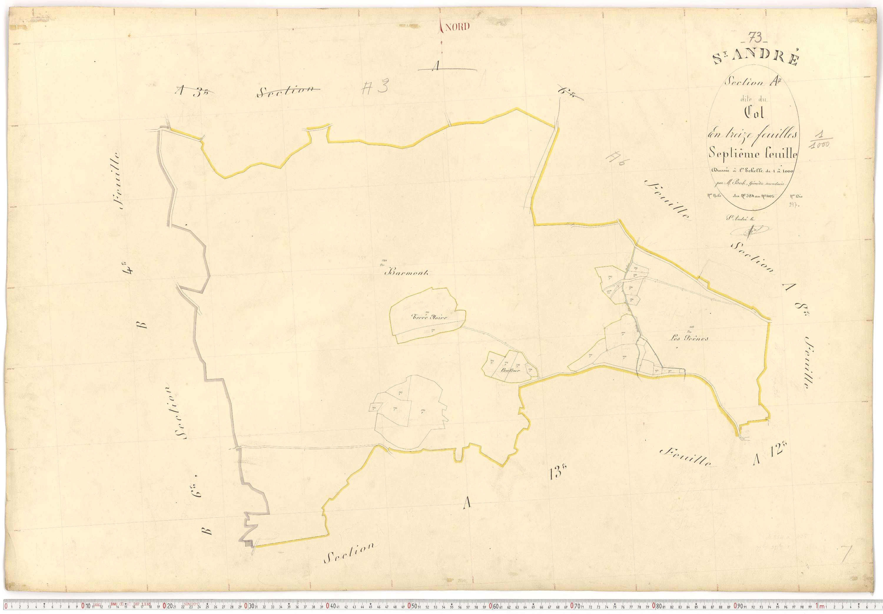 Saint-André - Plans cadastraux du premier cadastre français.