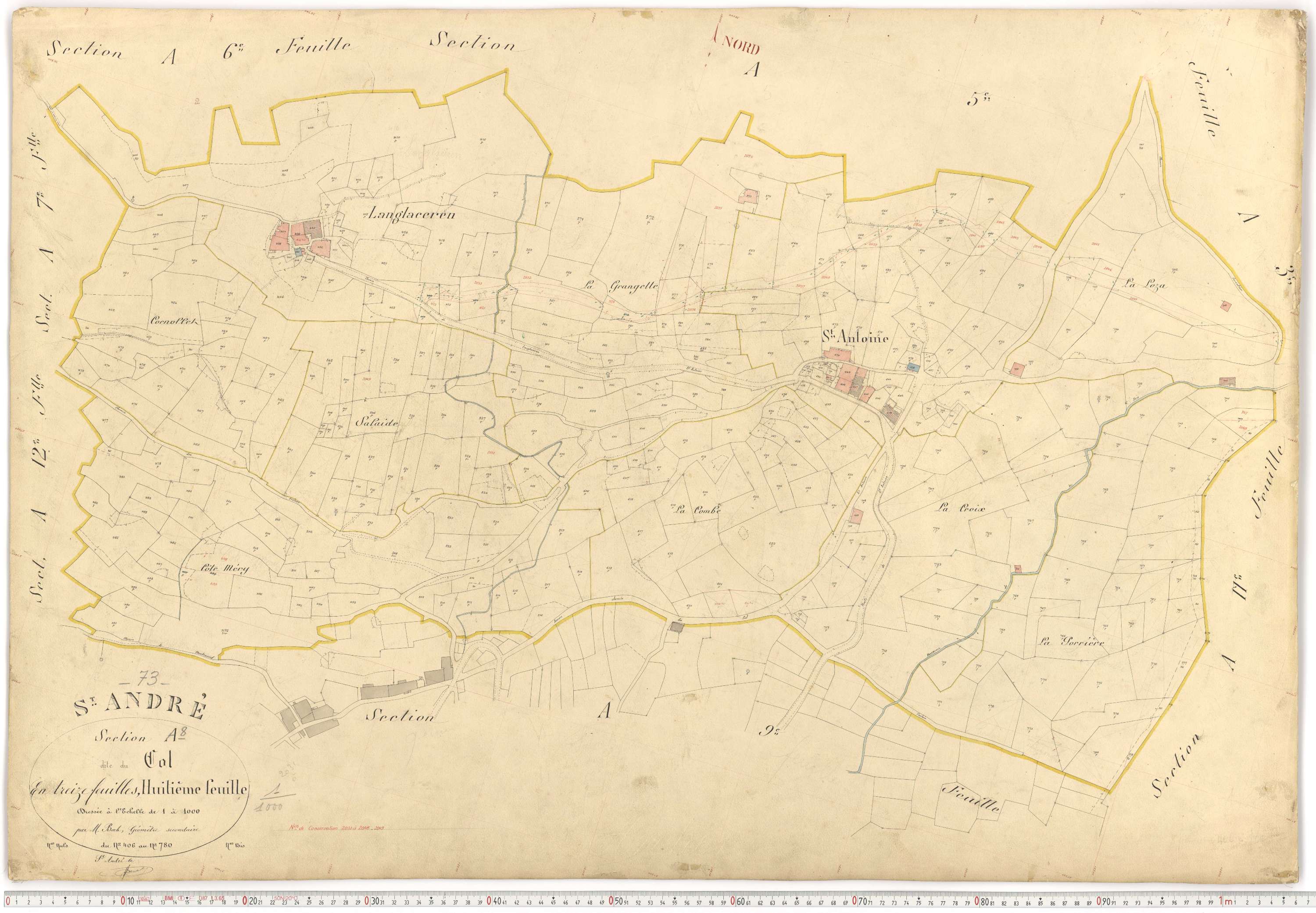 Saint-André - Plans cadastraux du premier cadastre français.