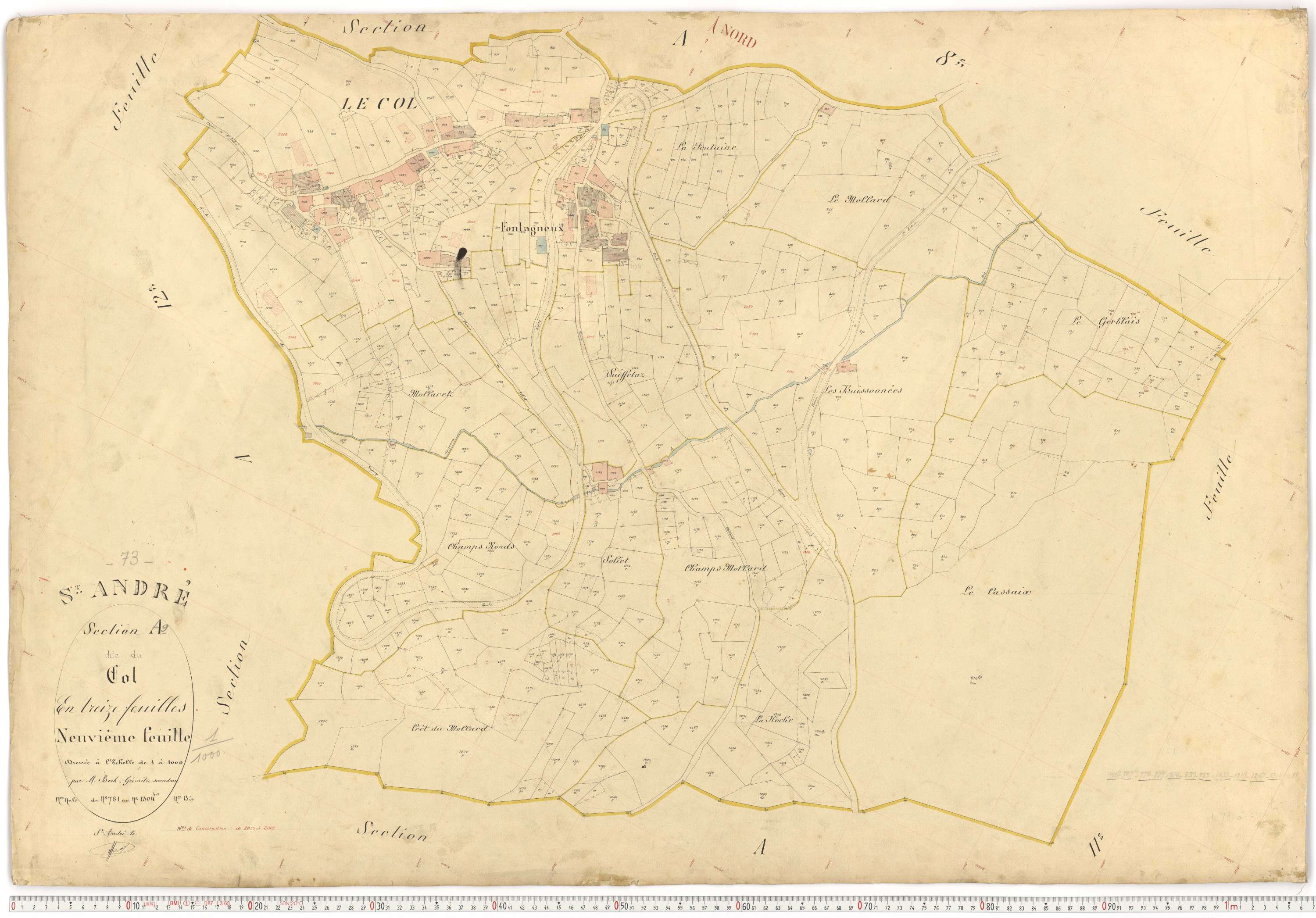 Saint-André - Plans cadastraux du premier cadastre français.