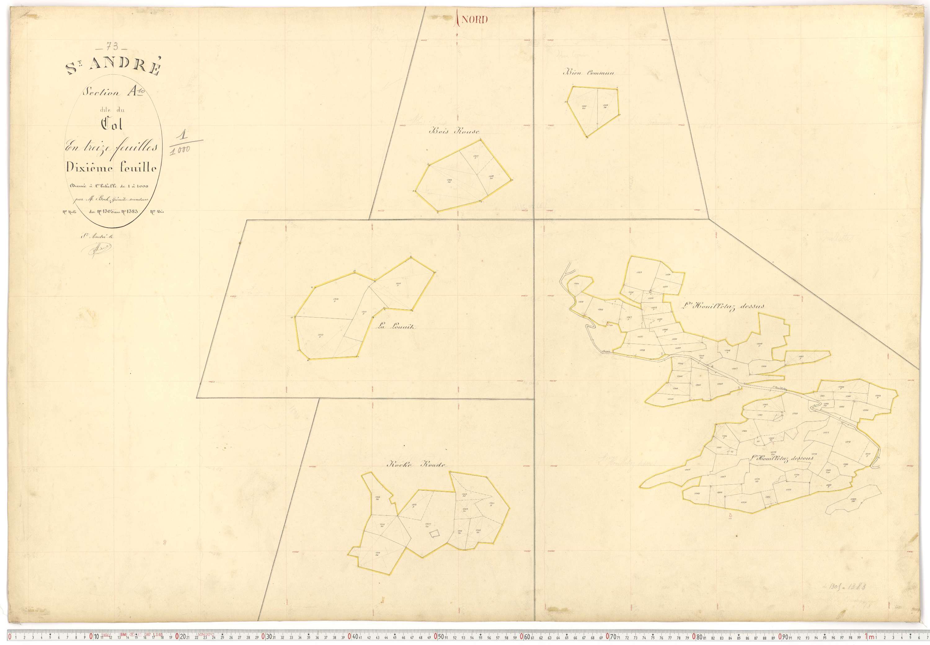Saint-André - Plans cadastraux du premier cadastre français.
