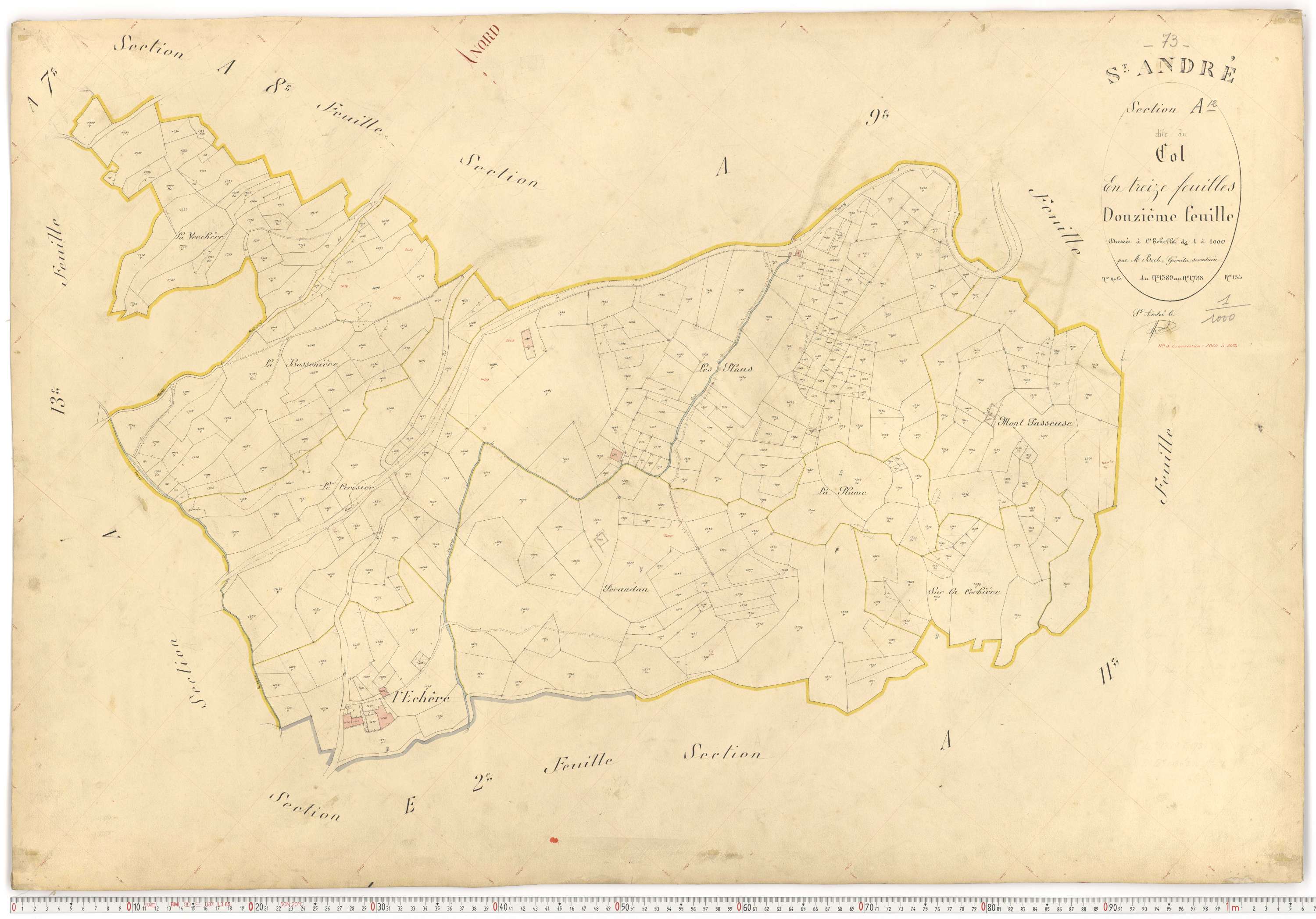 Saint-André - Plans cadastraux du premier cadastre français.