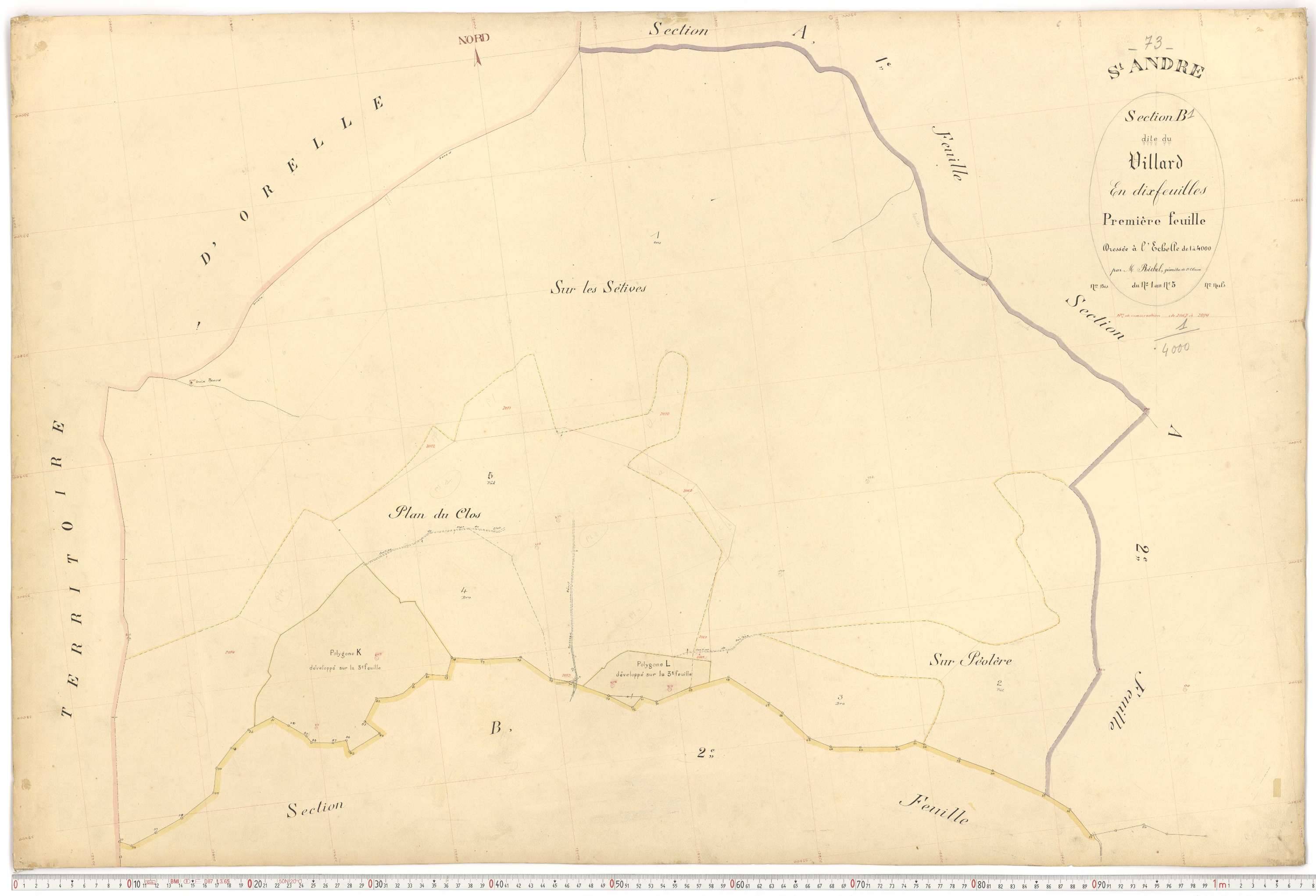 Saint-André - Plans cadastraux du premier cadastre français.
