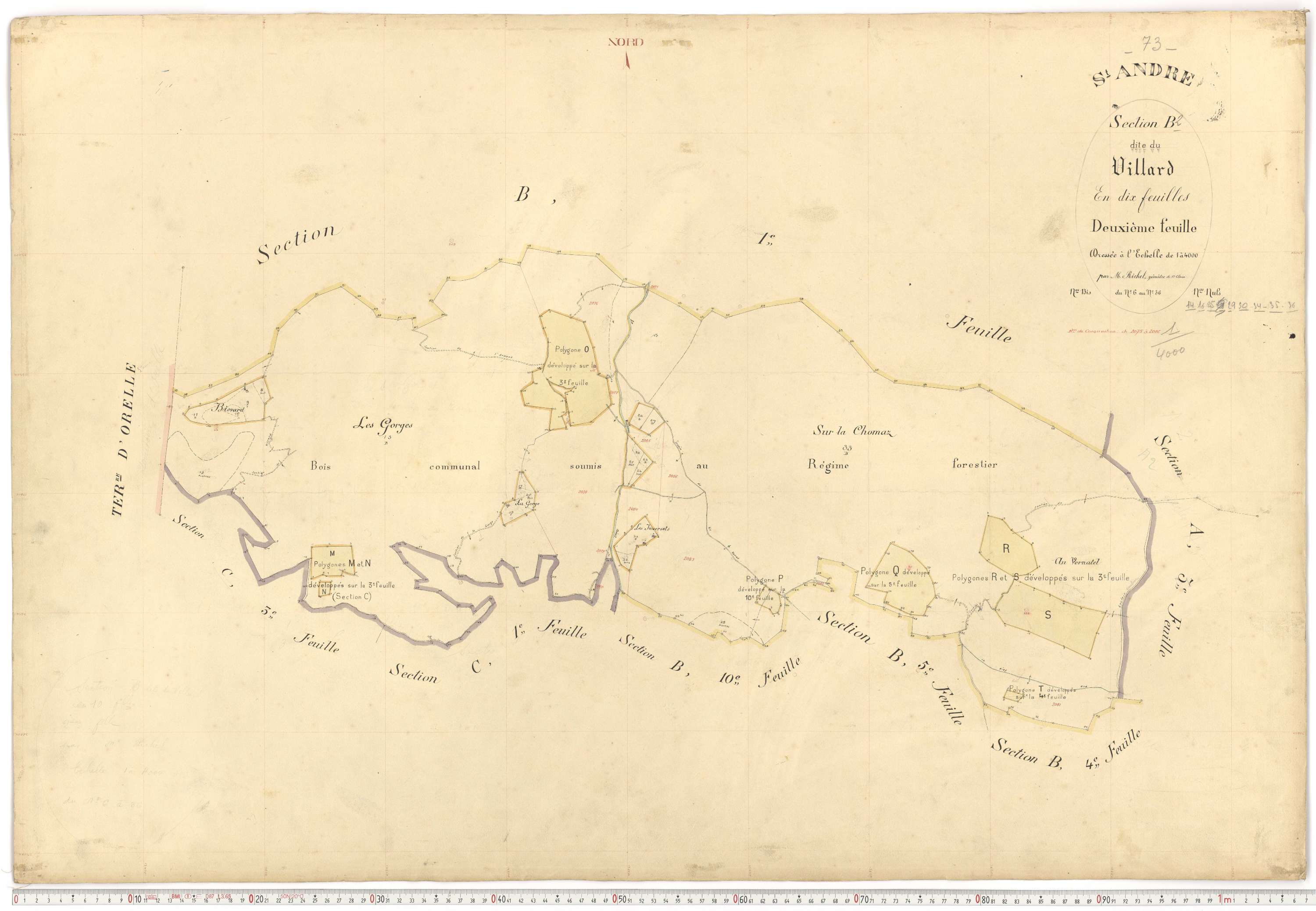 Saint-André - Plans cadastraux du premier cadastre français.