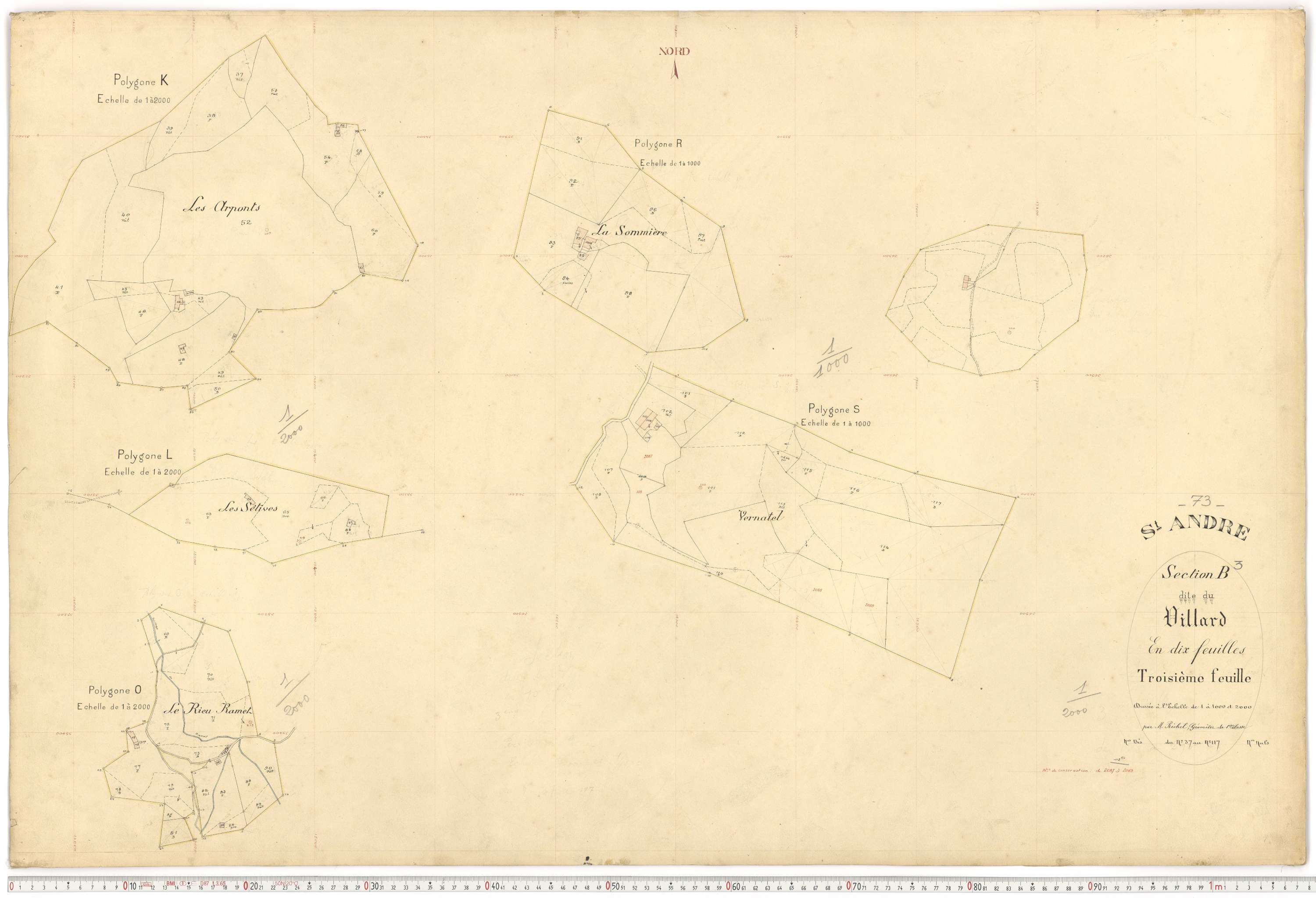 Saint-André - Plans cadastraux du premier cadastre français.