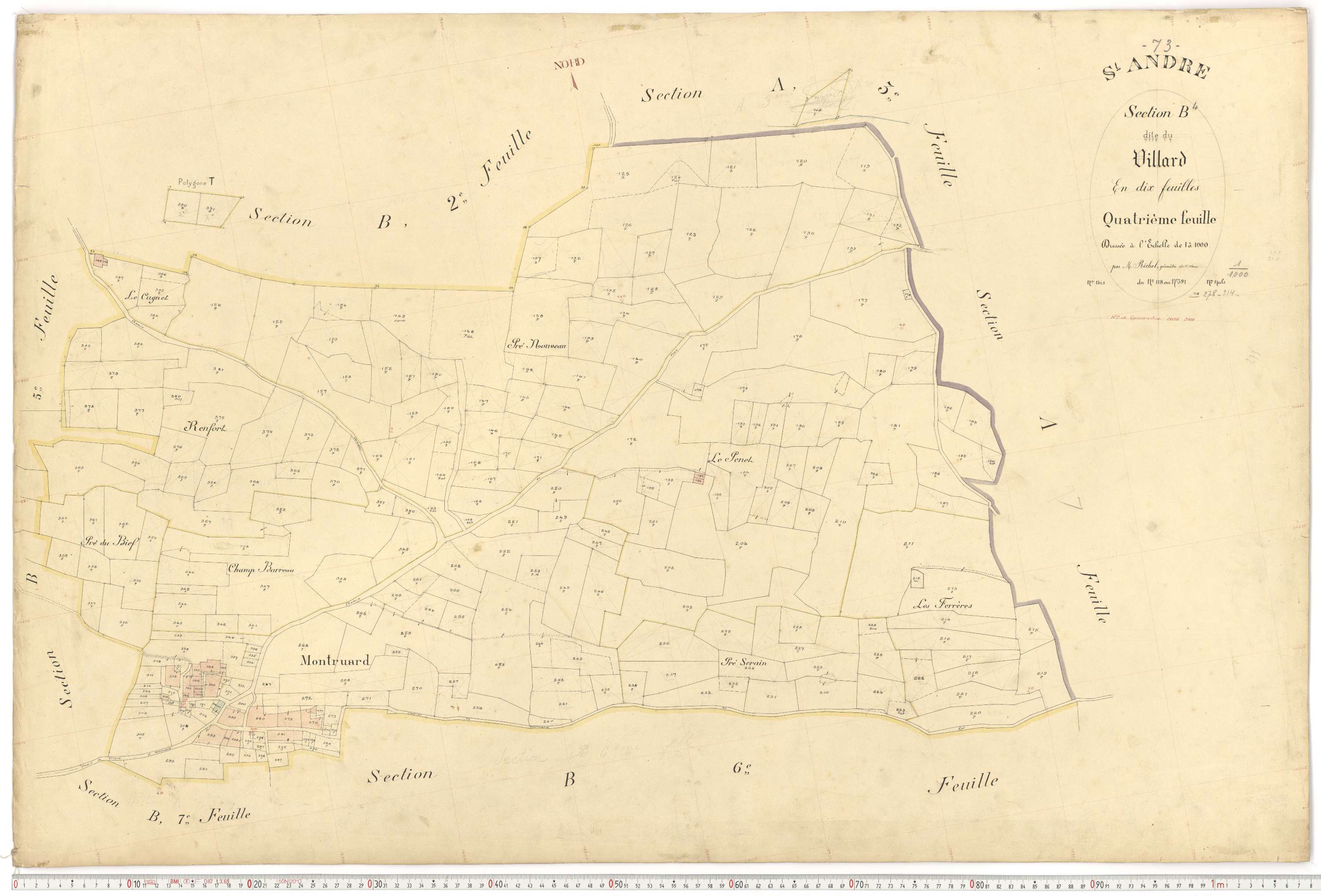 Saint-André - Plans cadastraux du premier cadastre français.