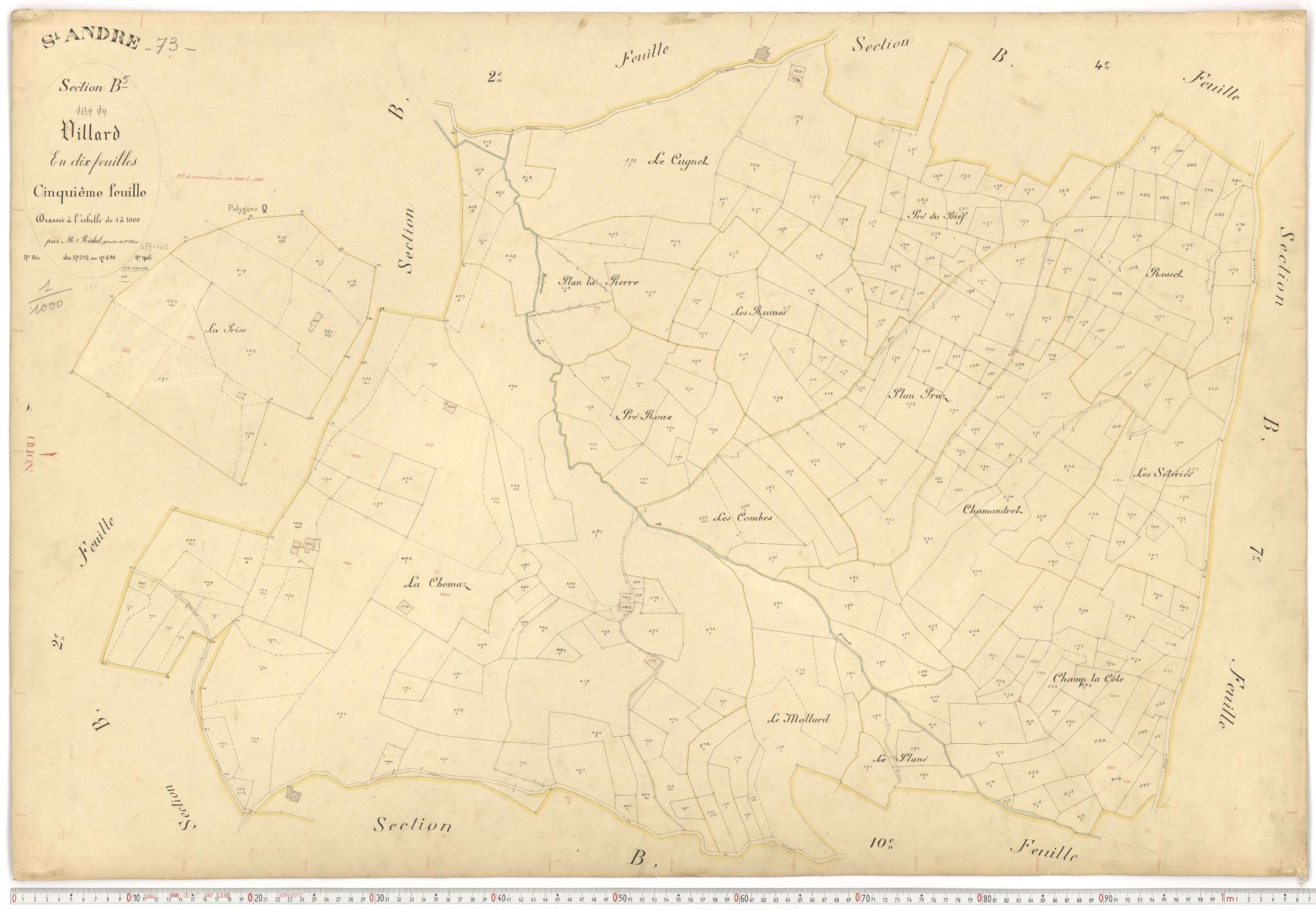 Saint-André - Plans cadastraux du premier cadastre français.