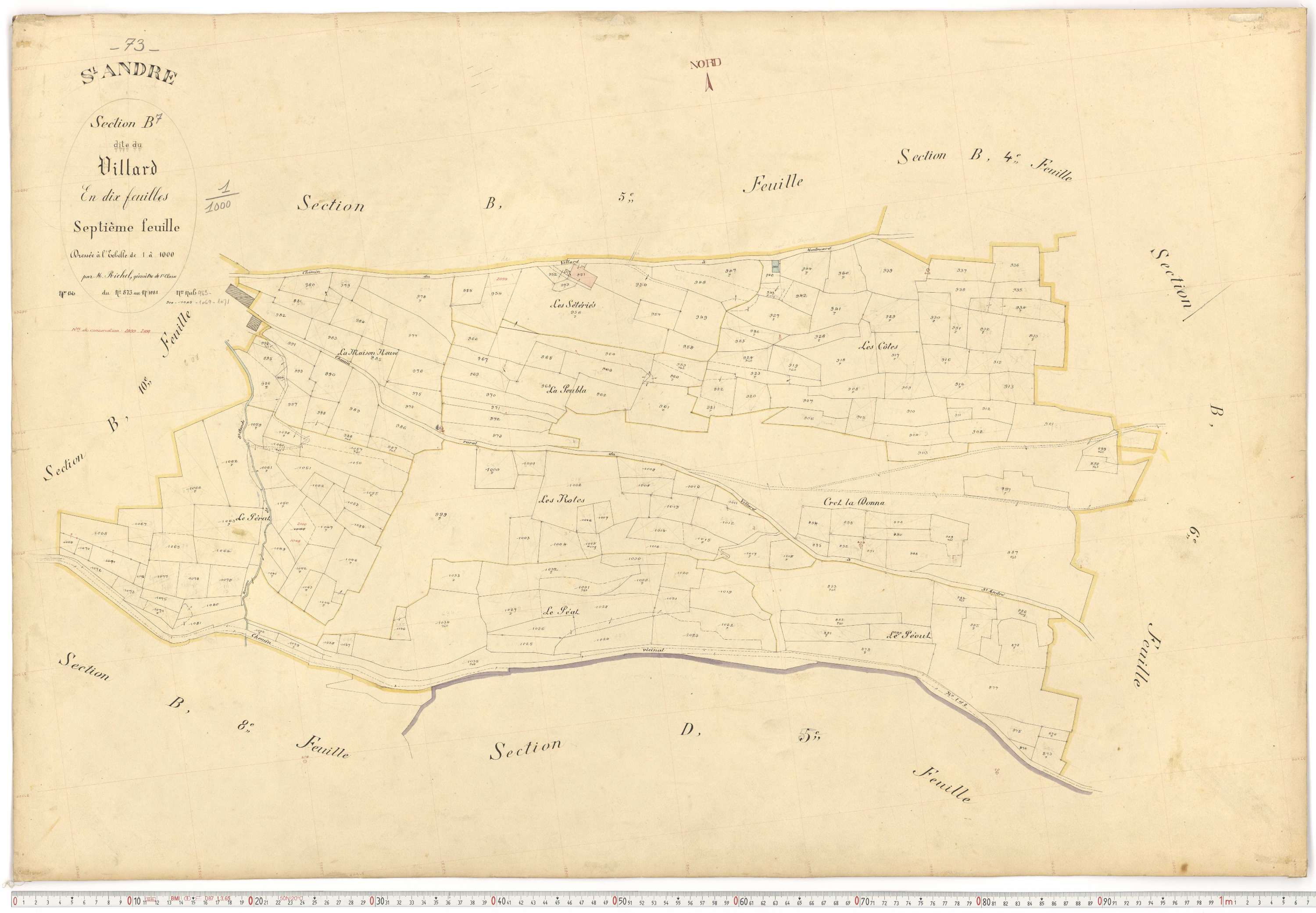 Saint-André - Plans cadastraux du premier cadastre français.