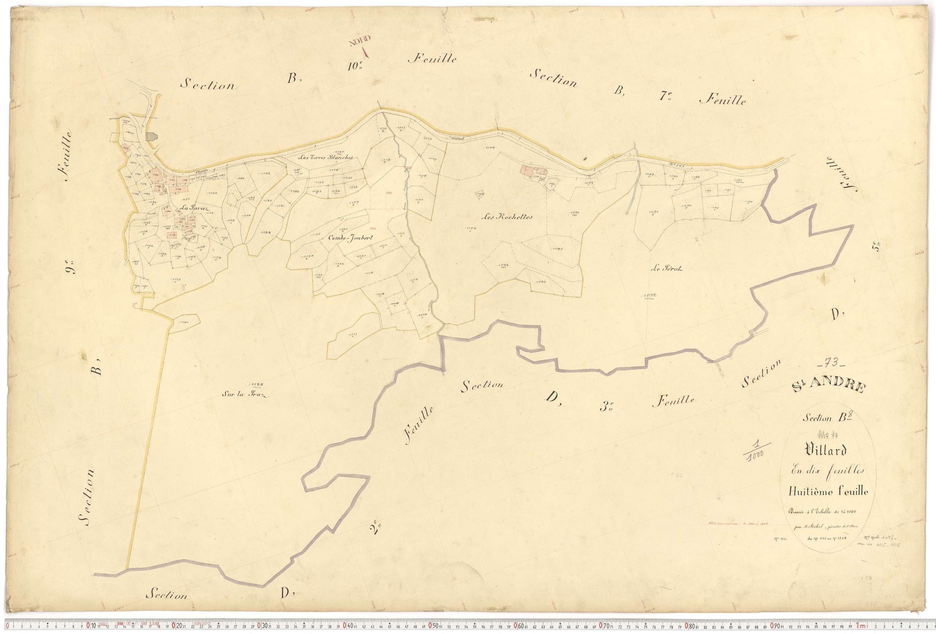 Saint-André - Plans cadastraux du premier cadastre français.