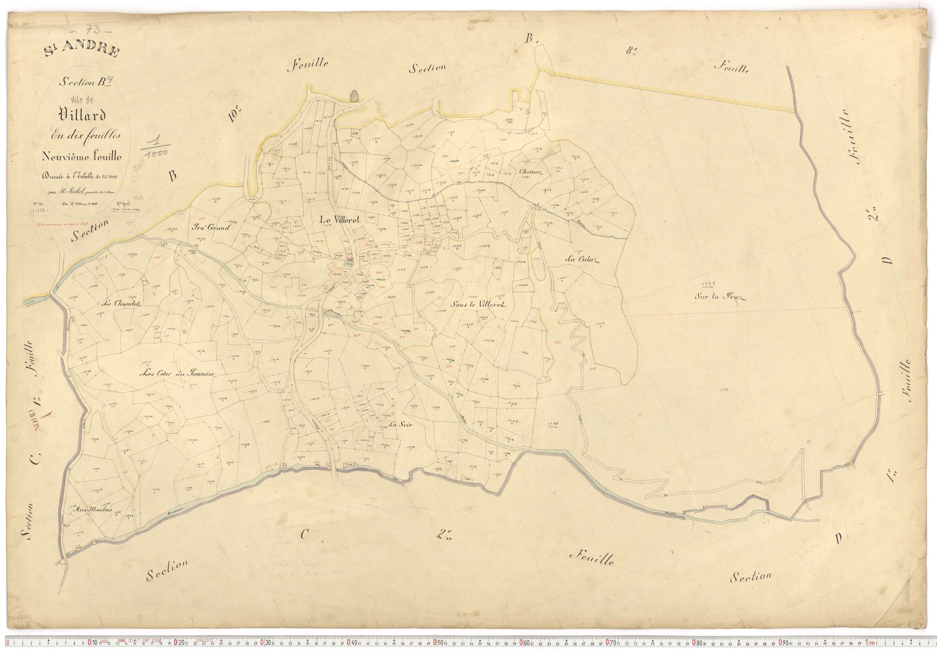 Saint-André - Plans cadastraux du premier cadastre français.