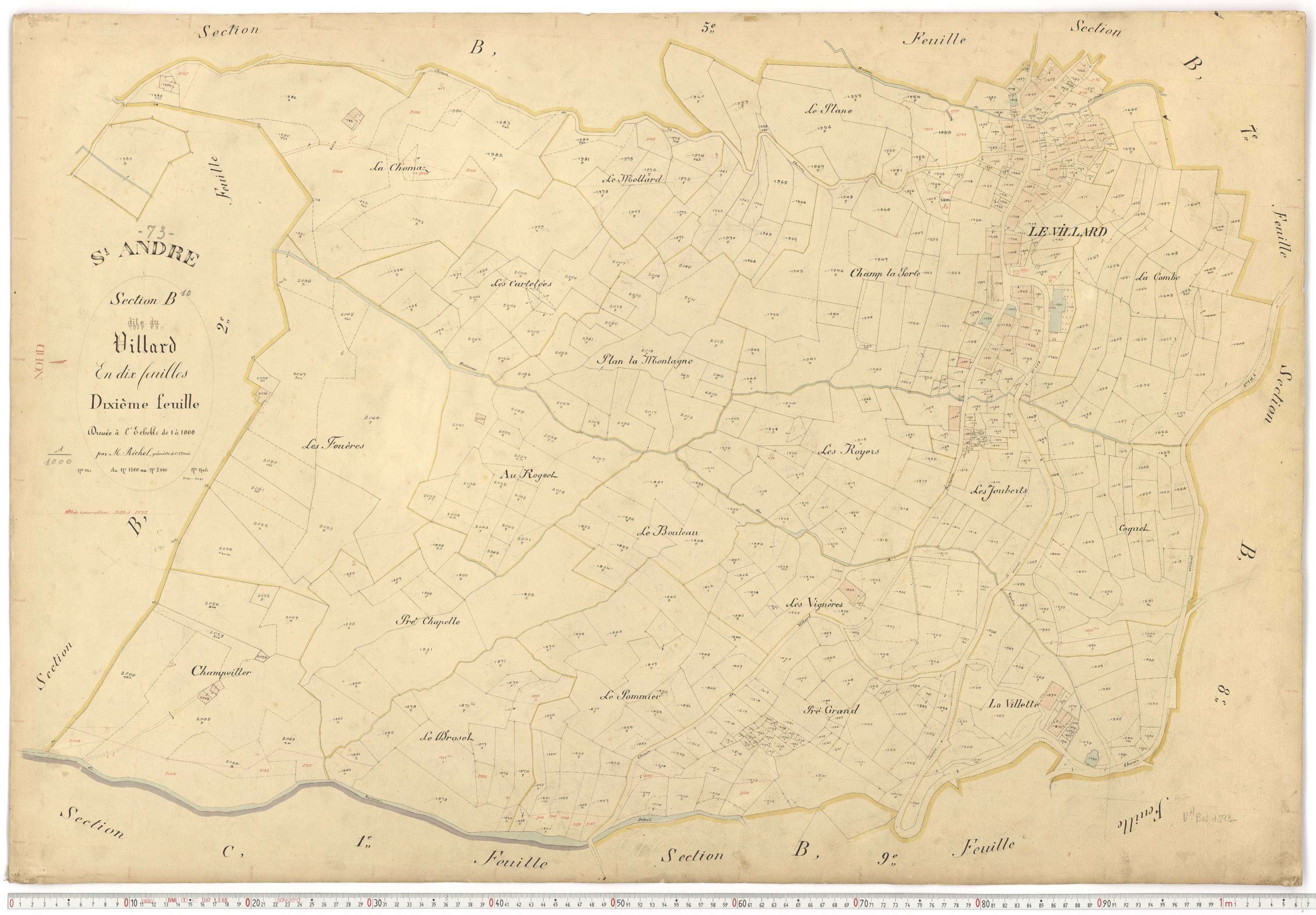Saint-André - Plans cadastraux du premier cadastre français.