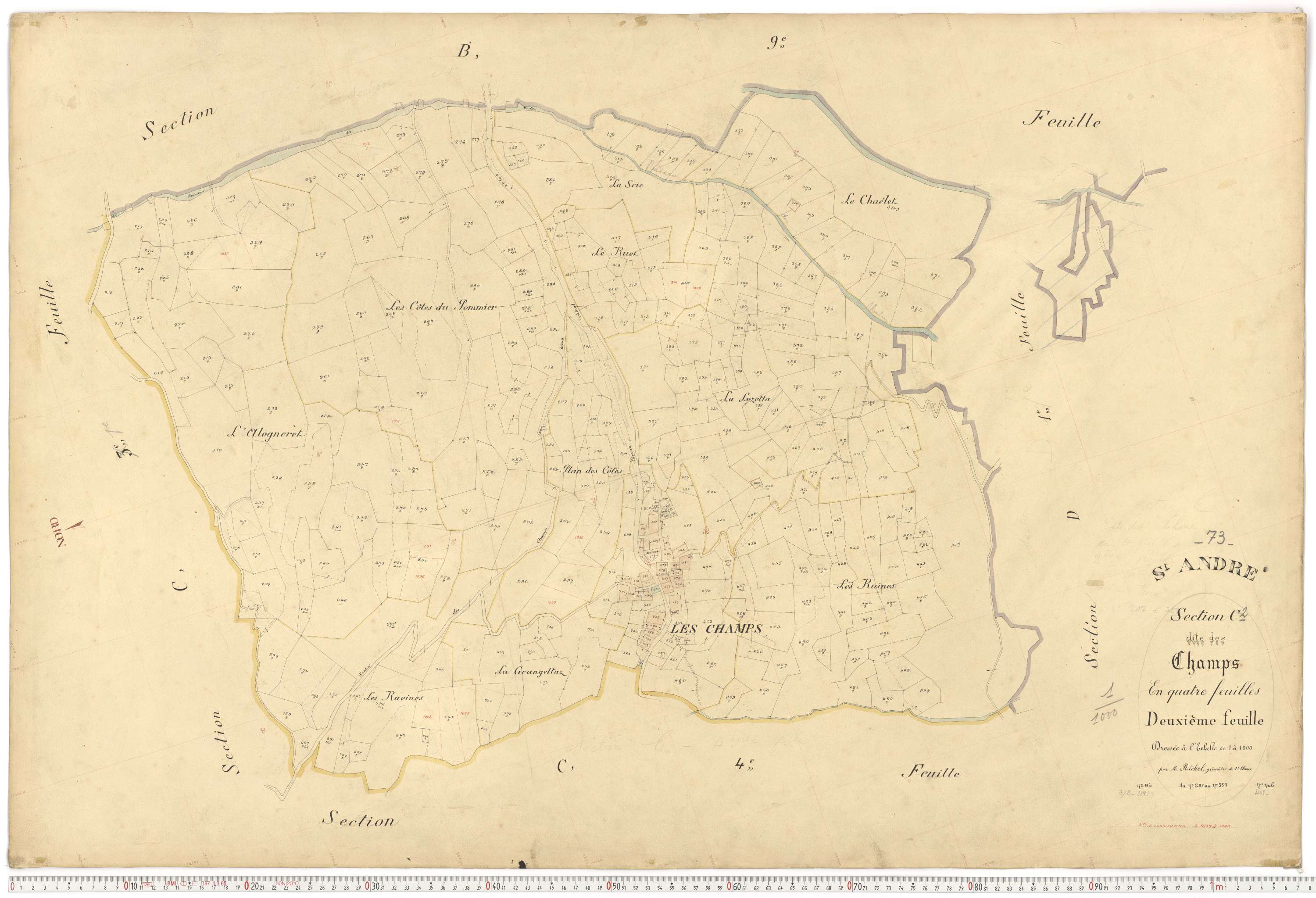 Saint-André - Plans cadastraux du premier cadastre français.