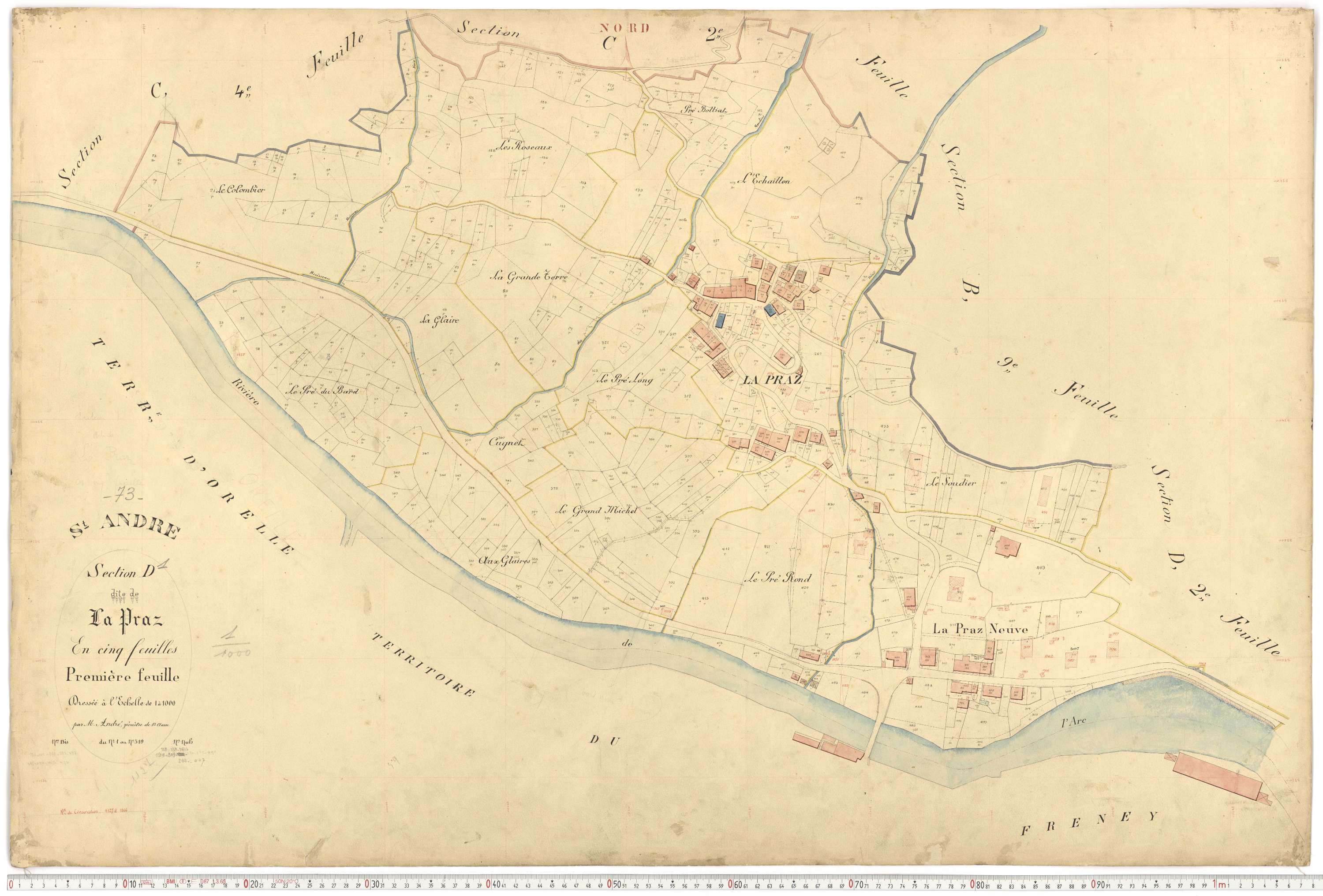 Saint-André - Plans cadastraux du premier cadastre français.