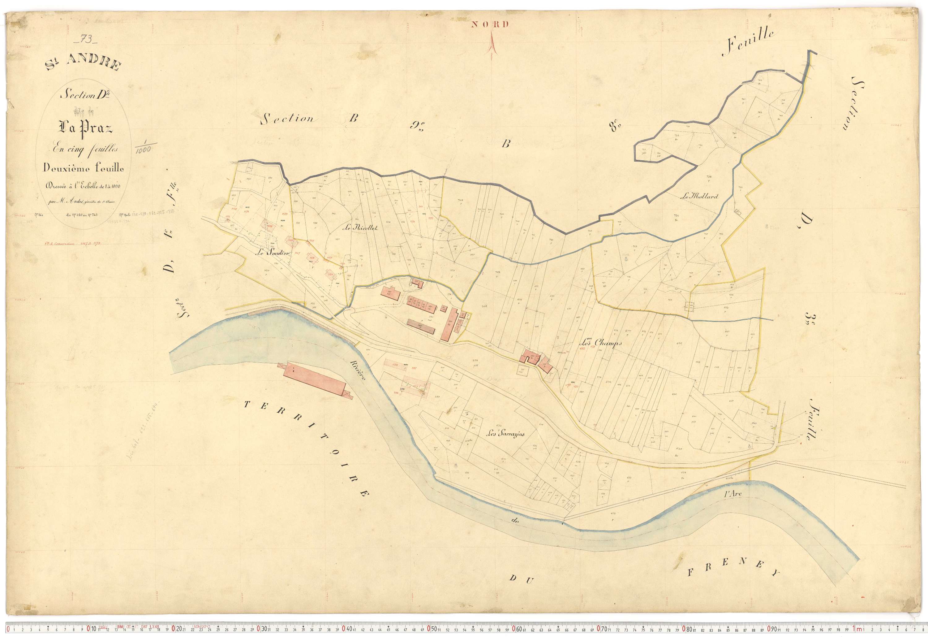 Saint-André - Plans cadastraux du premier cadastre français.