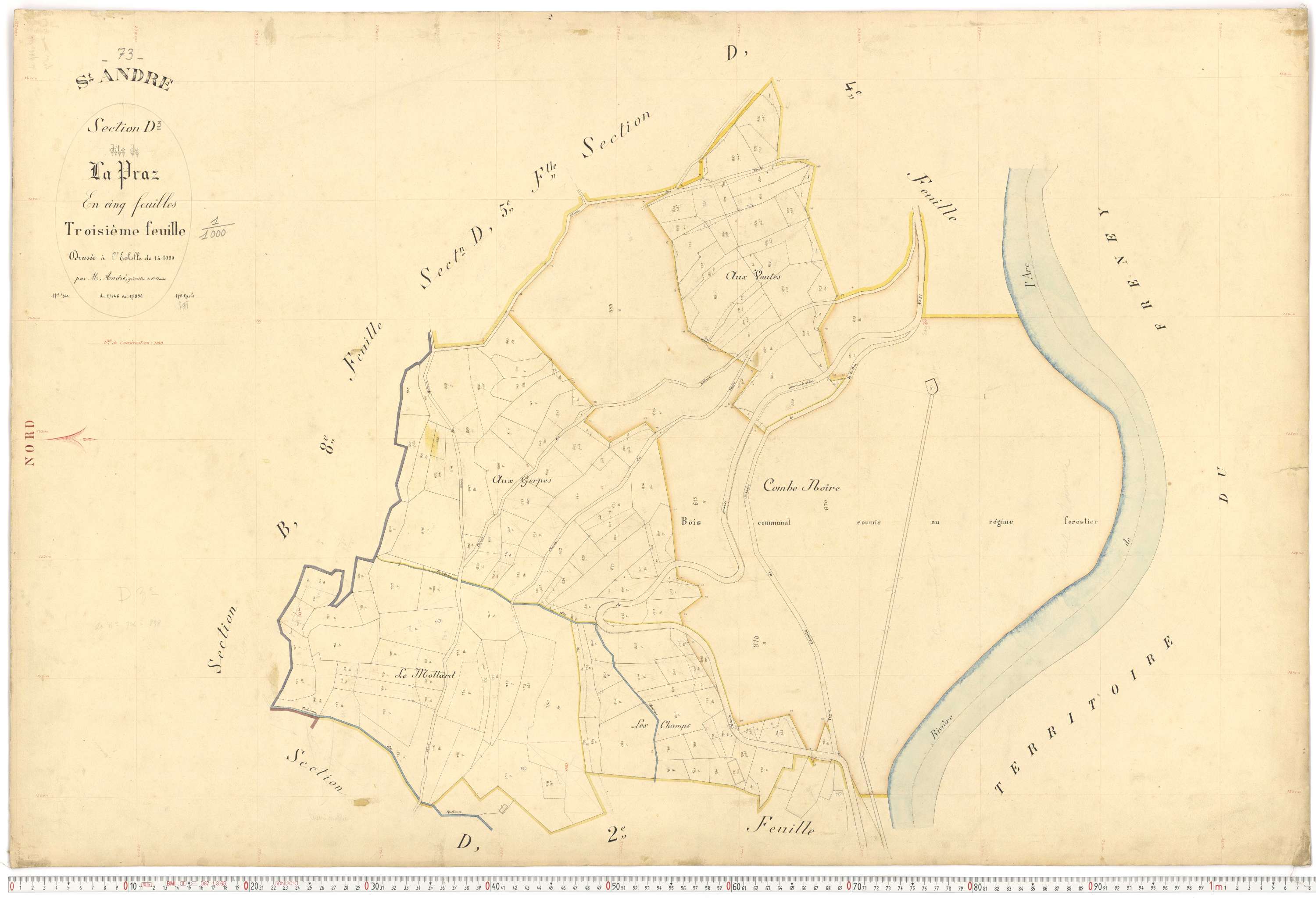Saint-André - Plans cadastraux du premier cadastre français.