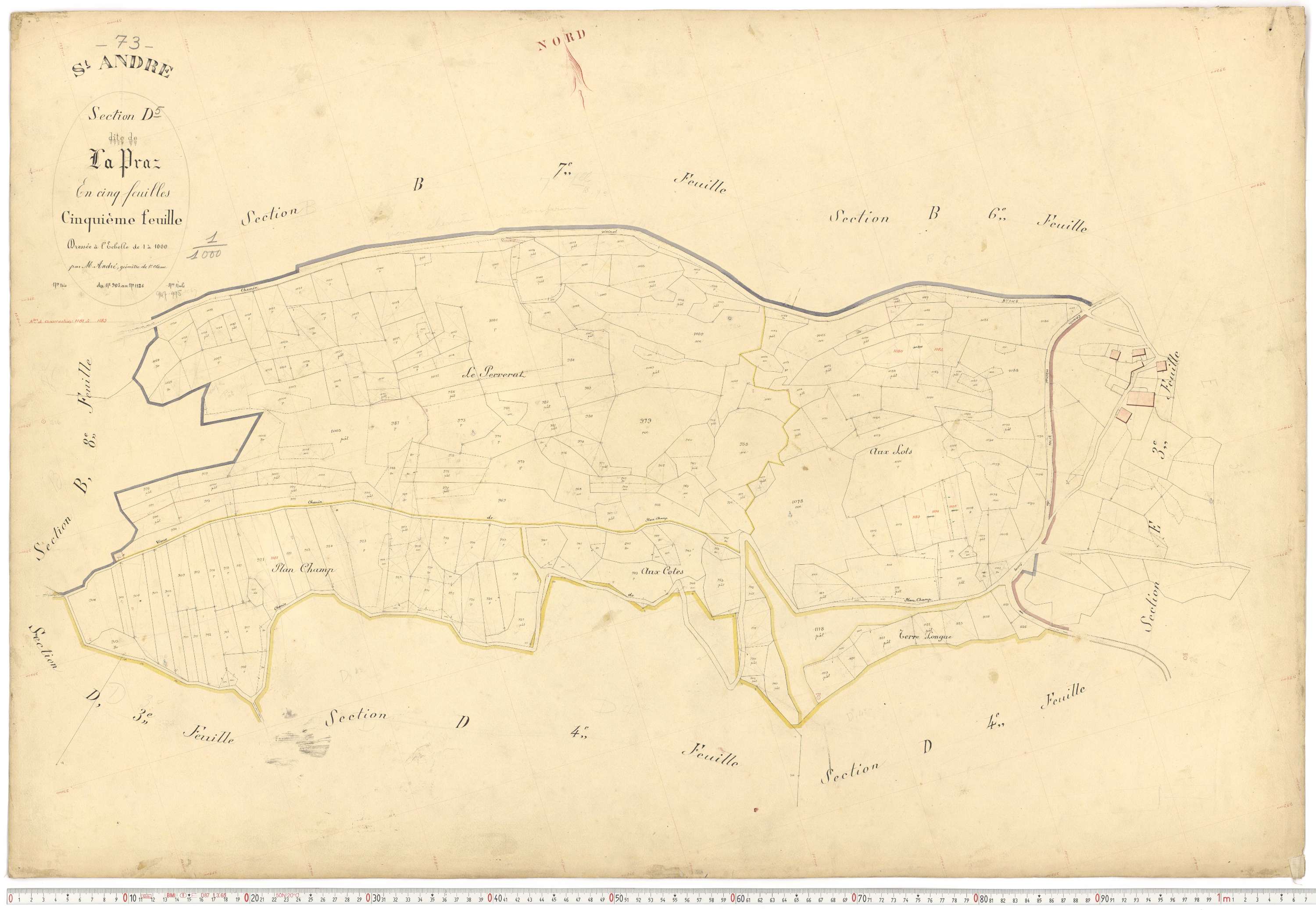 Saint-André - Plans cadastraux du premier cadastre français.