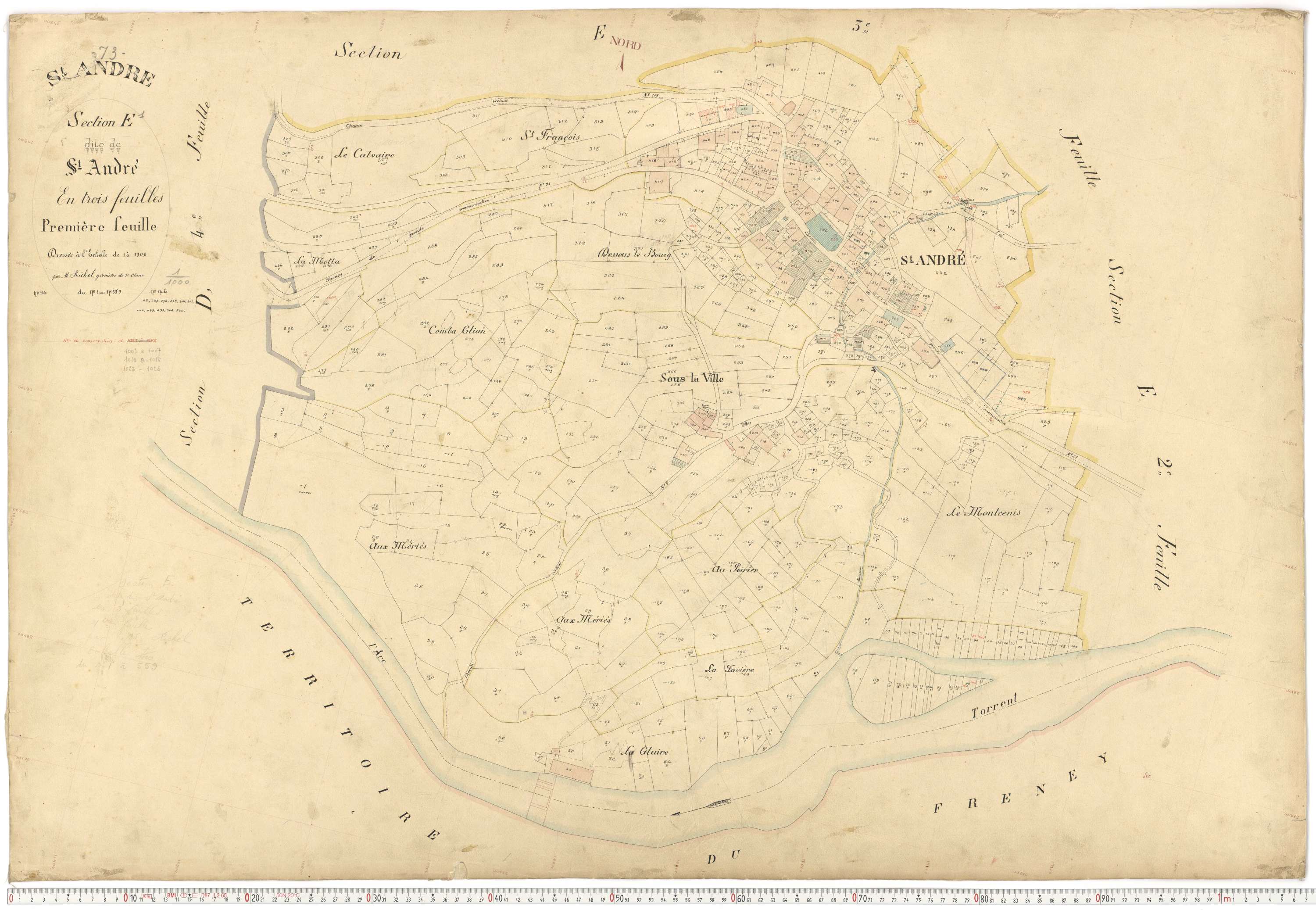 Saint-André - Plans cadastraux du premier cadastre français.
