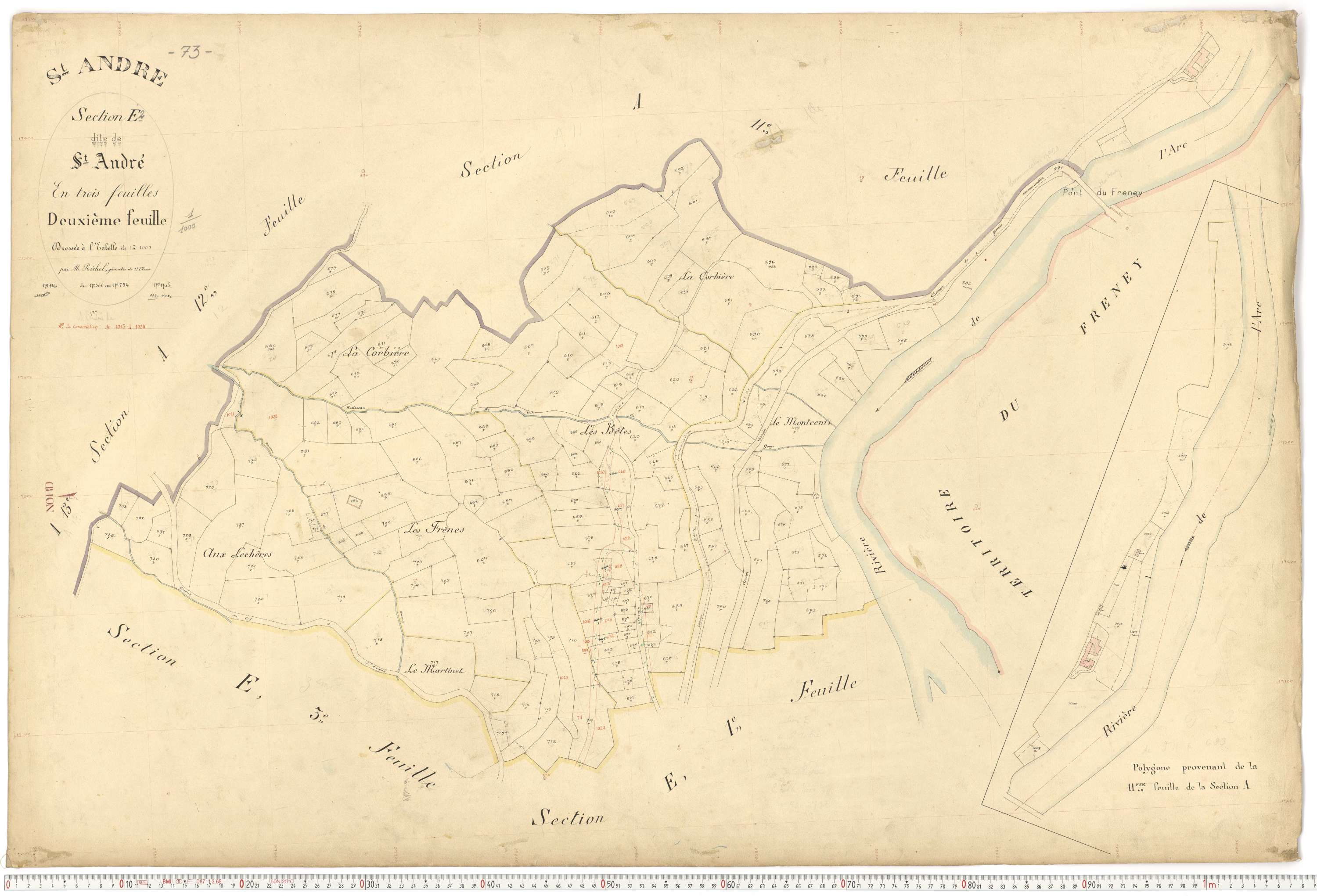 Saint-André - Plans cadastraux du premier cadastre français.