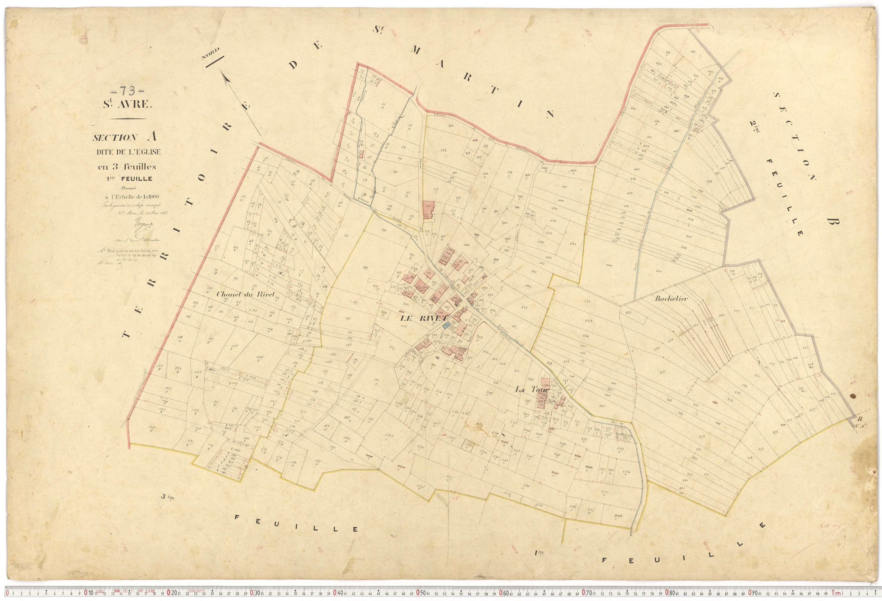 Saint-Avre - Plans cadastraux du premier cadastre français.