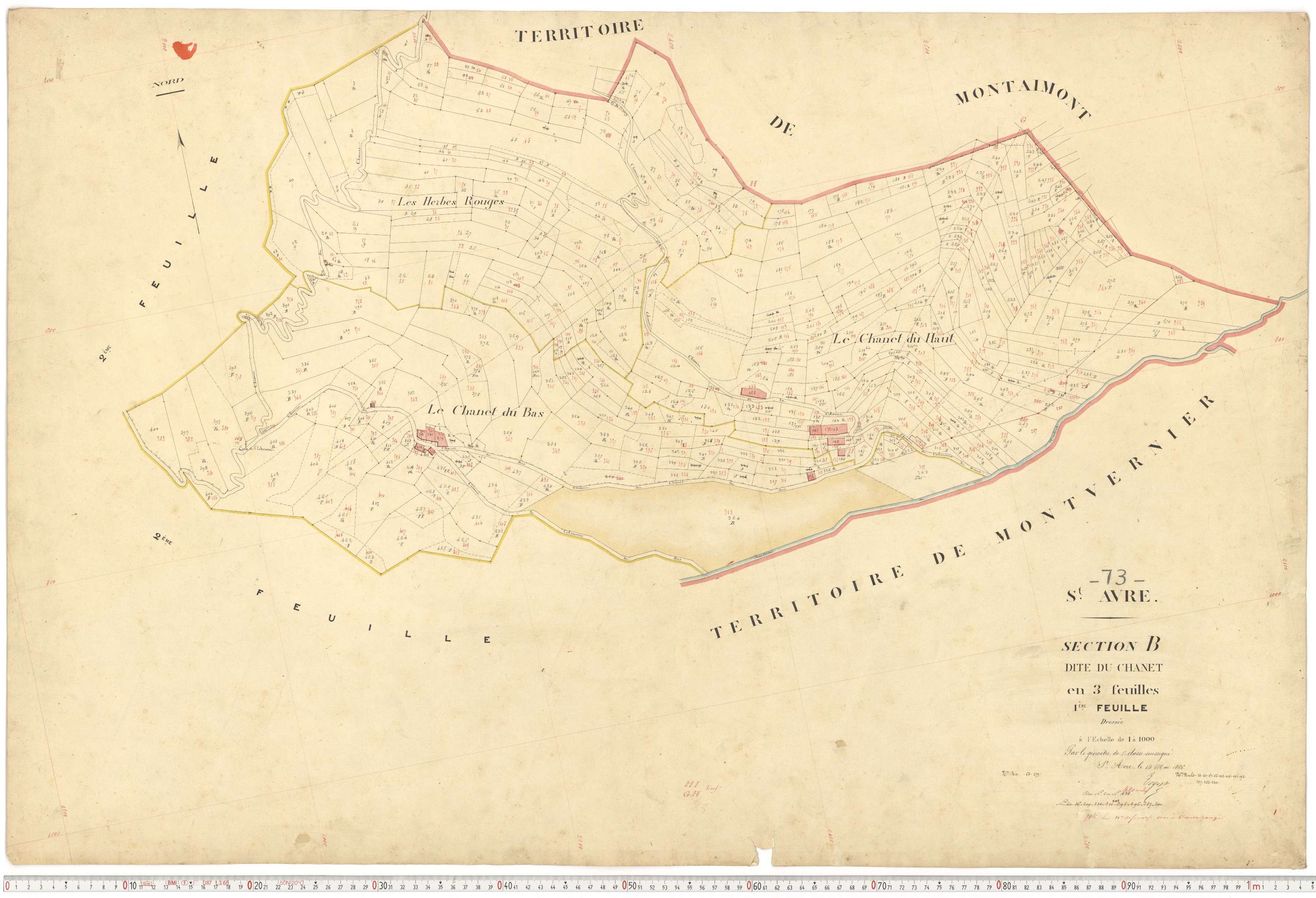 Saint-Avre - Plans cadastraux du premier cadastre français.