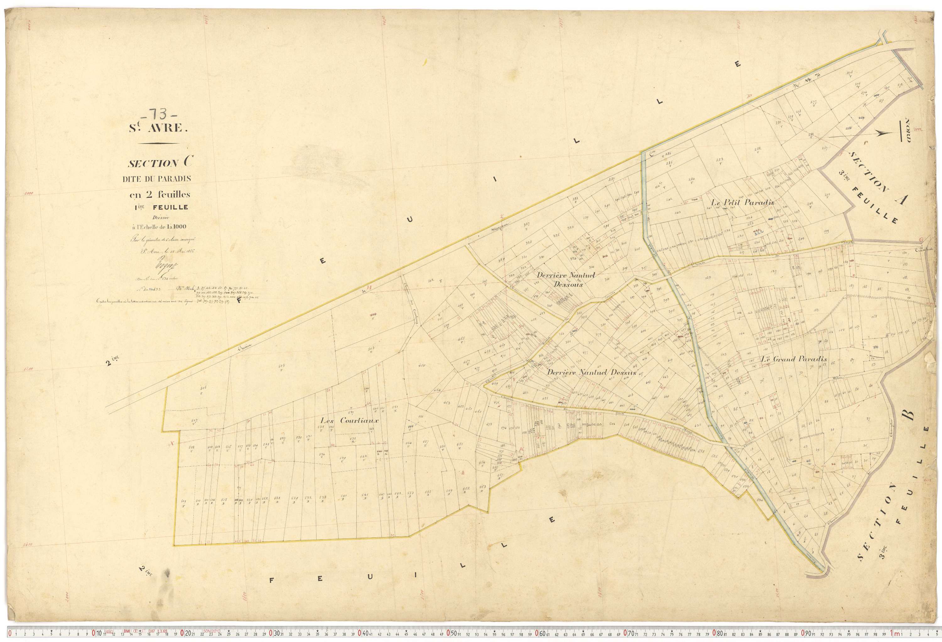 Saint-Avre - Plans cadastraux du premier cadastre français.